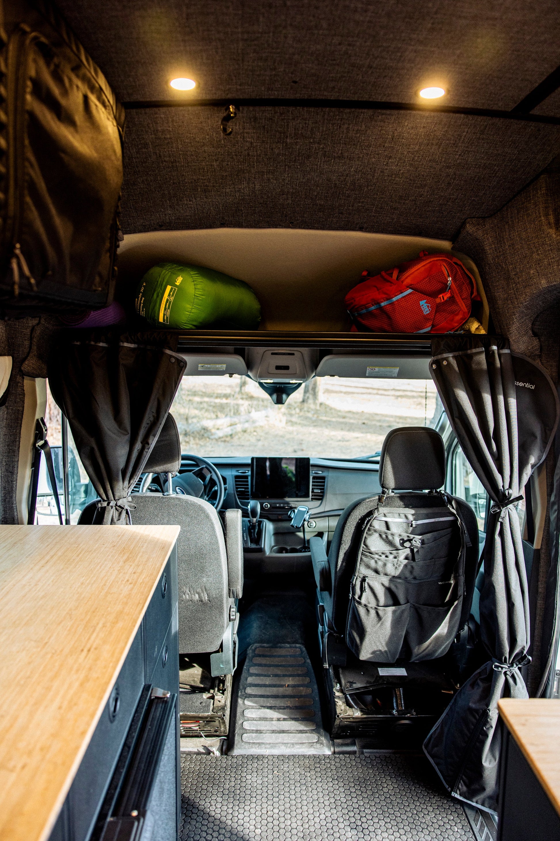 Ford Transit Headliner Shelf & Curtain Rod VanEssential