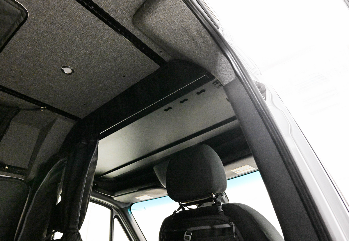 Ford Transit Headliner Shelf & Curtain Rod VanEssential