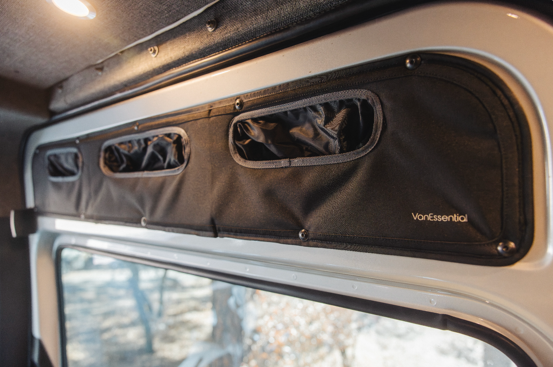 Mercedes Sprinter Upper Sliding Door Storage Panel VanEssential