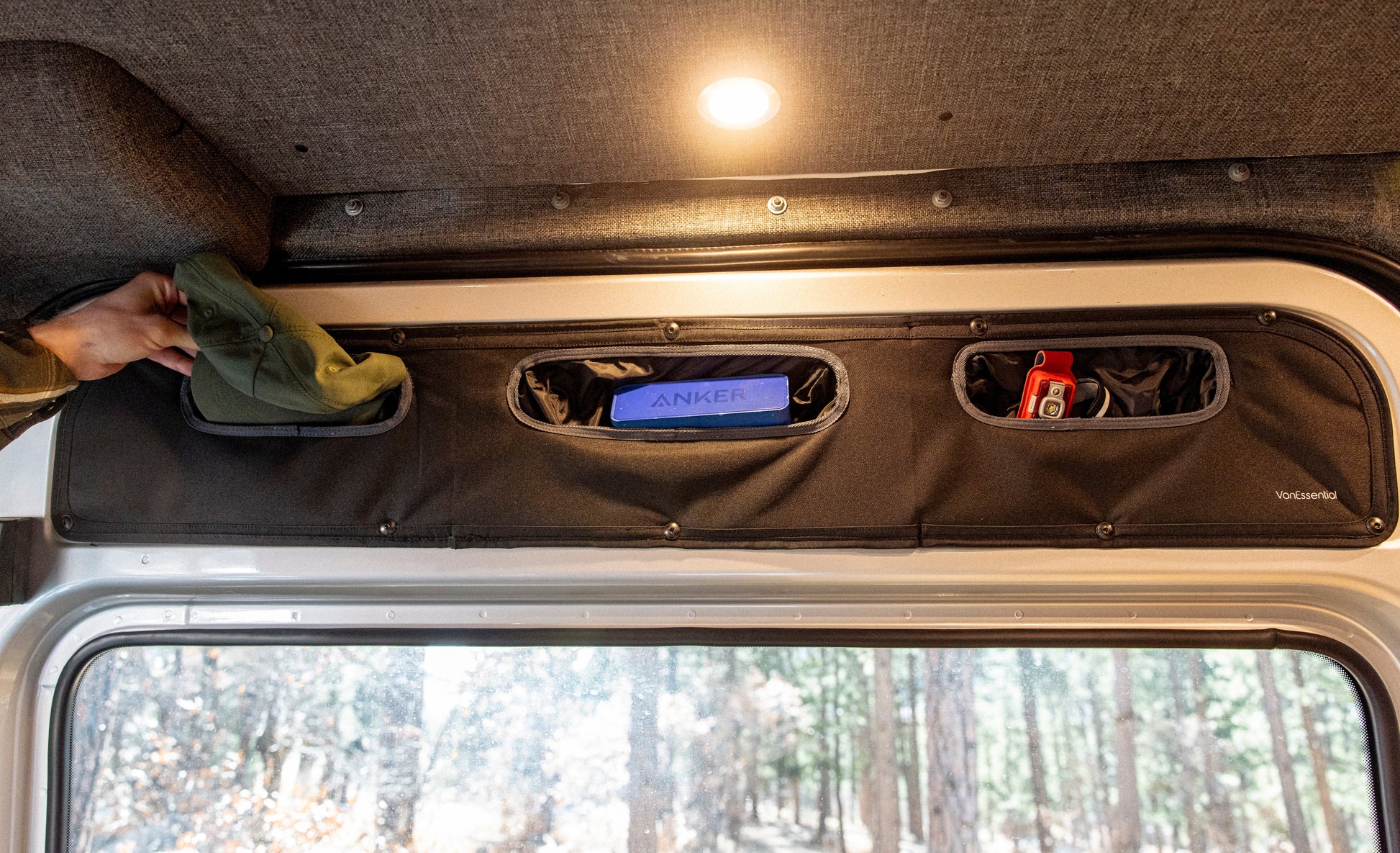 Mercedes Sprinter Upper Sliding Door Storage Panel VanEssential