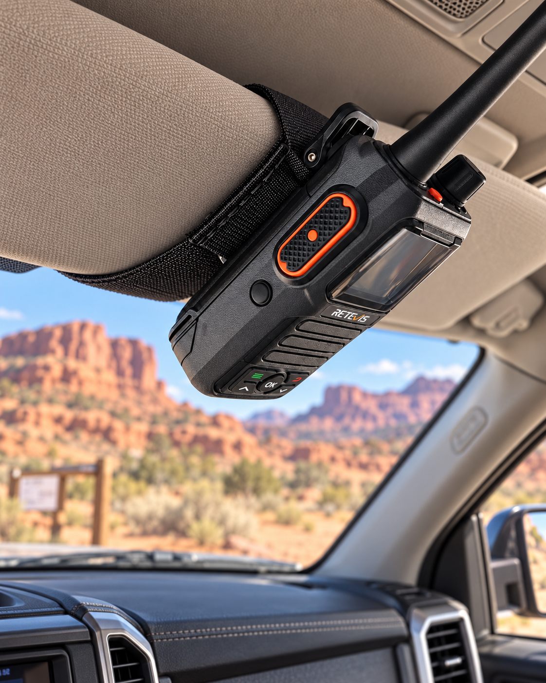 Sun Visor Radio Pouch OPEN STYLE Overland Gear Guy