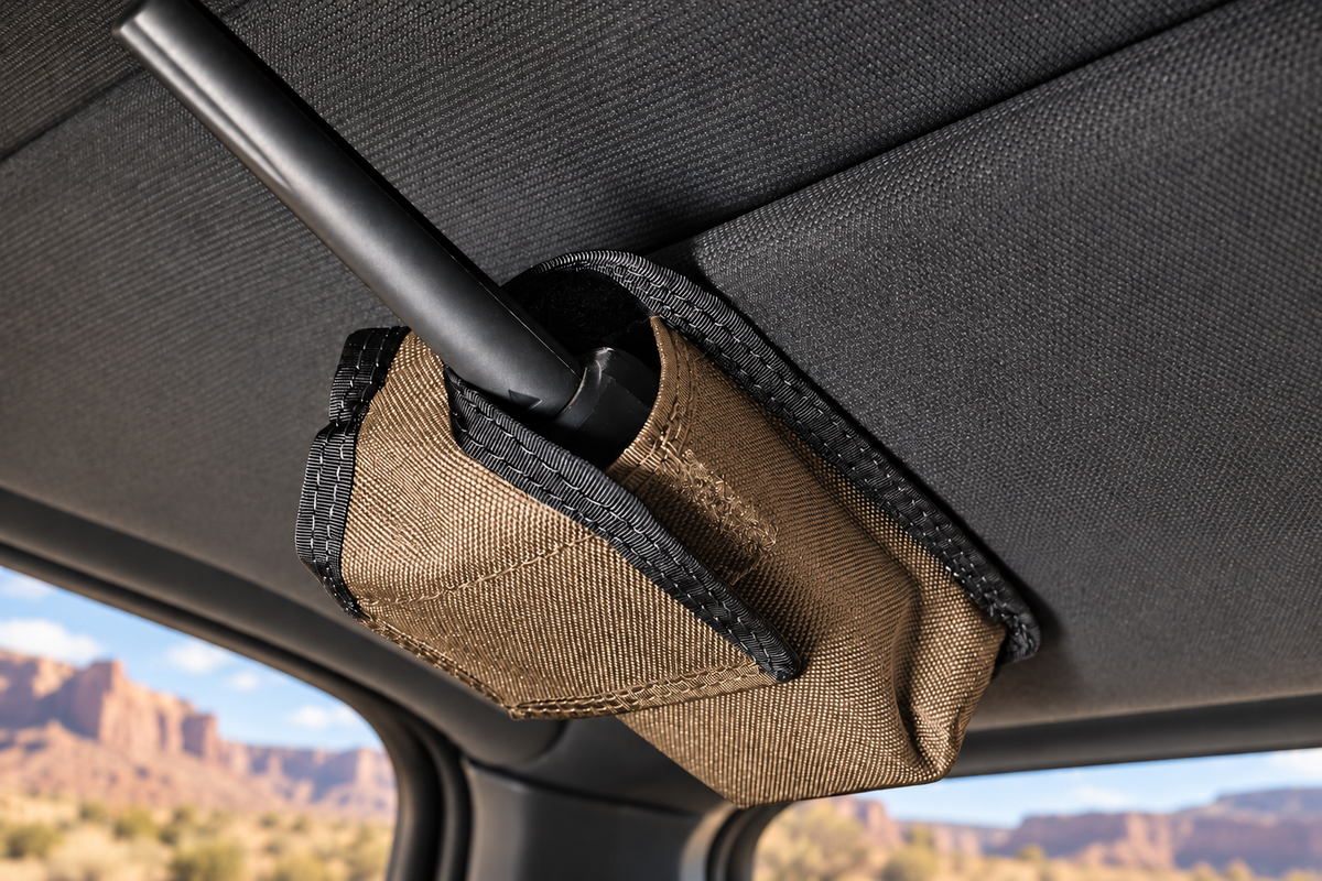 Sun Visor Radio Pouch Overland Gear Guy