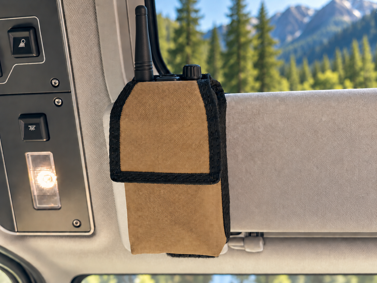 Sun Visor Radio Pouch Overland Gear Guy
