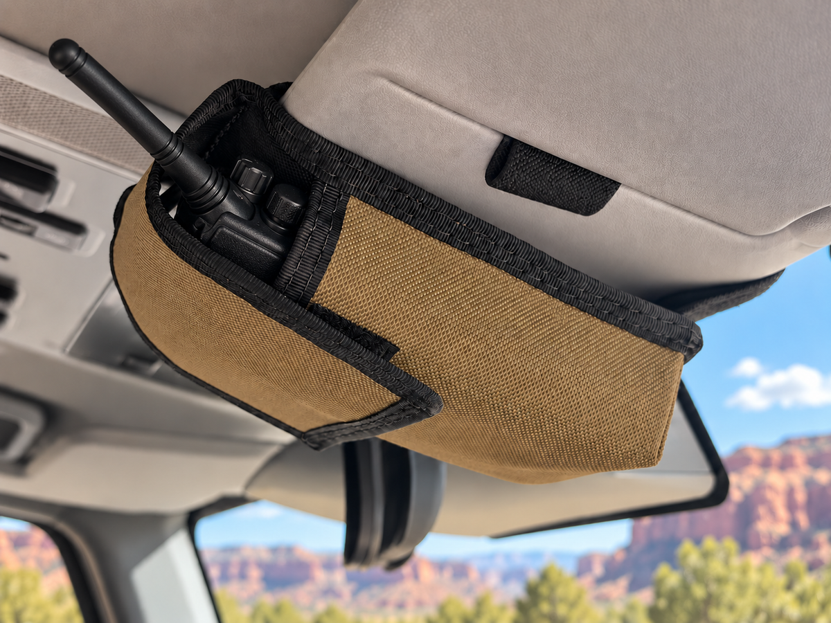 Sun Visor Radio Pouch Overland Gear Guy