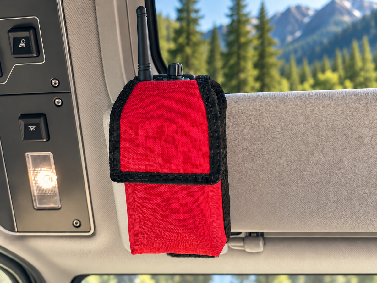 Sun Visor Radio Pouch Overland Gear Guy