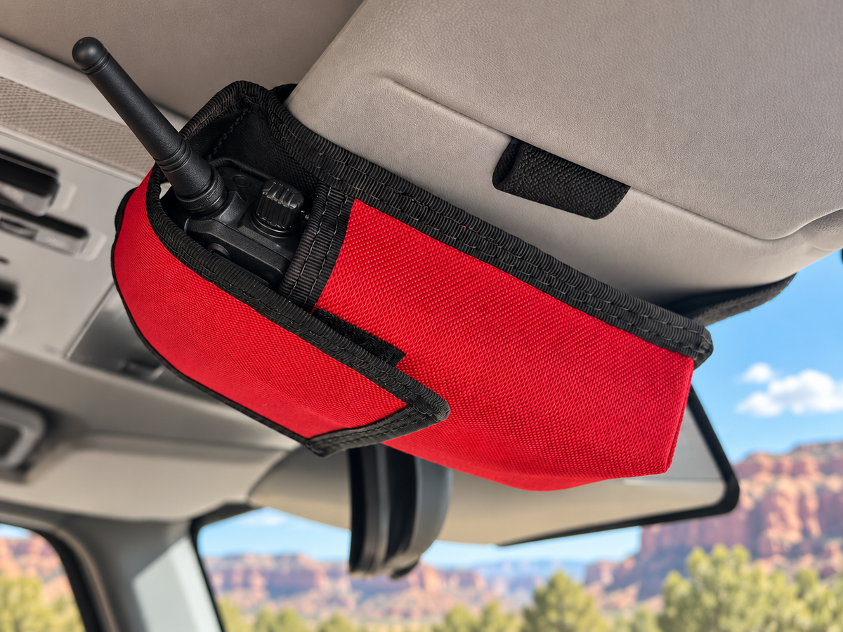 Sun Visor Radio Pouch Overland Gear Guy