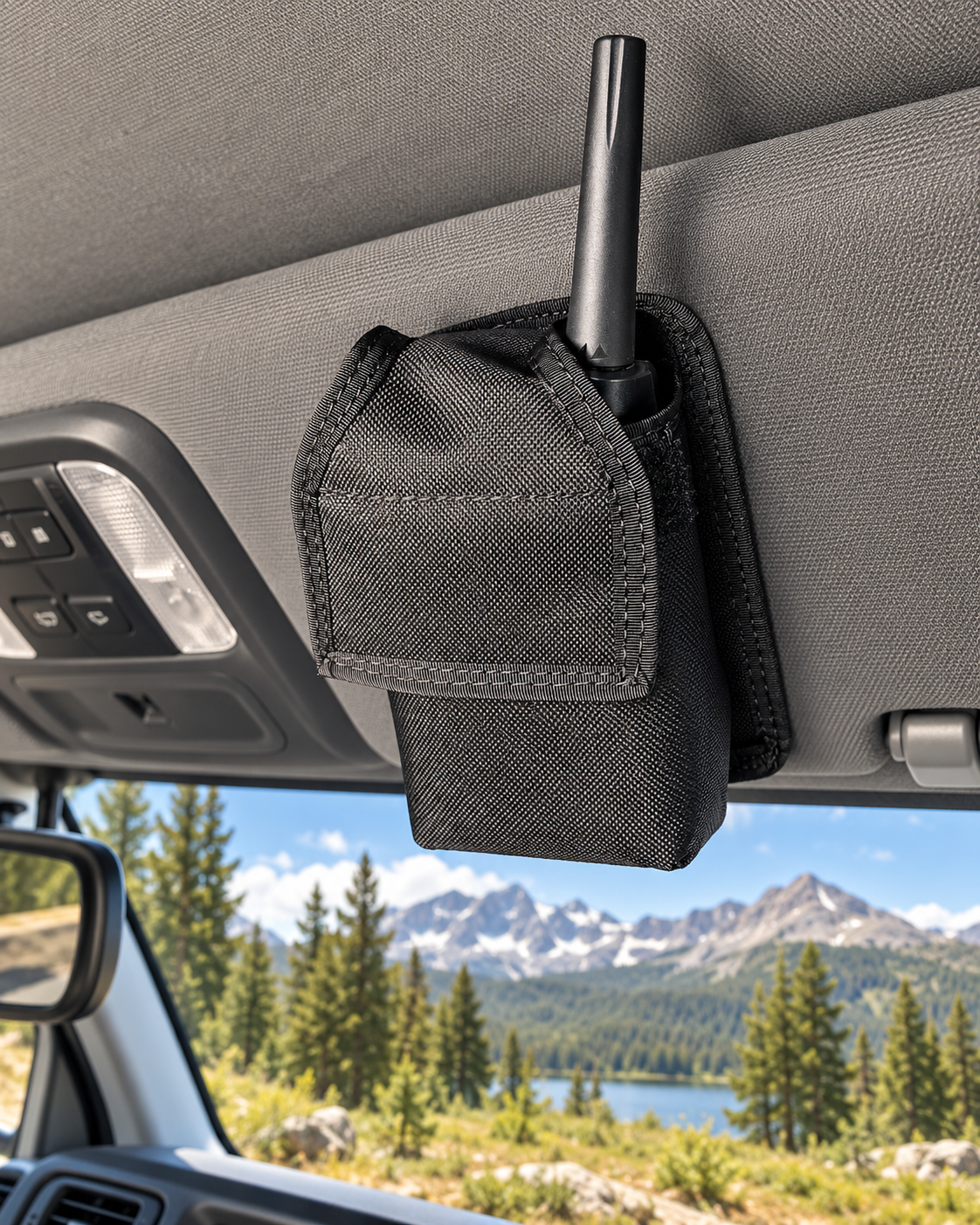 Sun Visor Radio Pouch Overland Gear Guy