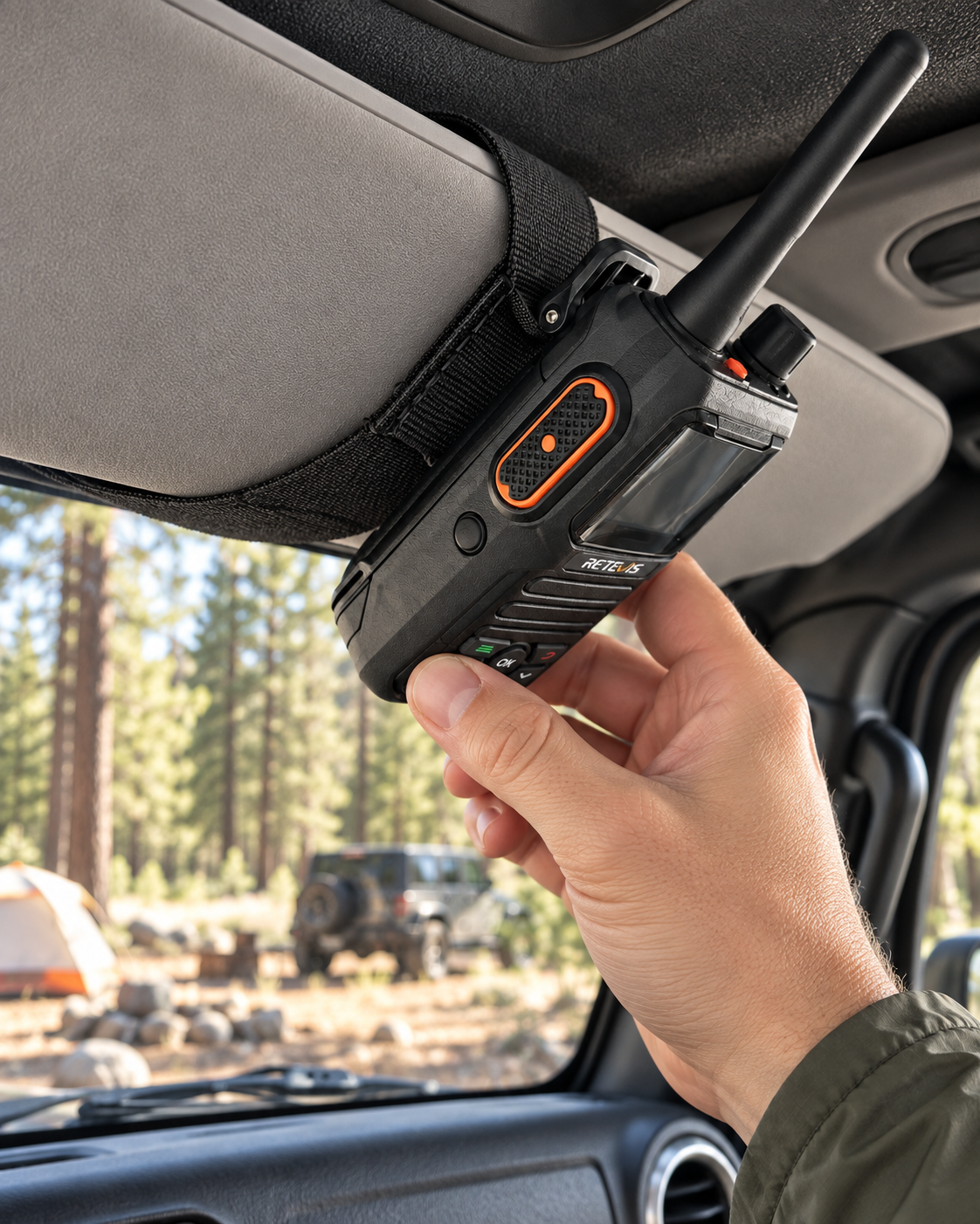 Sun Visor Radio Pouch OPEN STYLE Overland Gear Guy