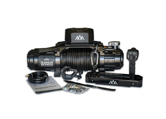 Backwoods Offroad Winch - 12,000lb w/ Synthetic Line Backwoods Adventure Mods