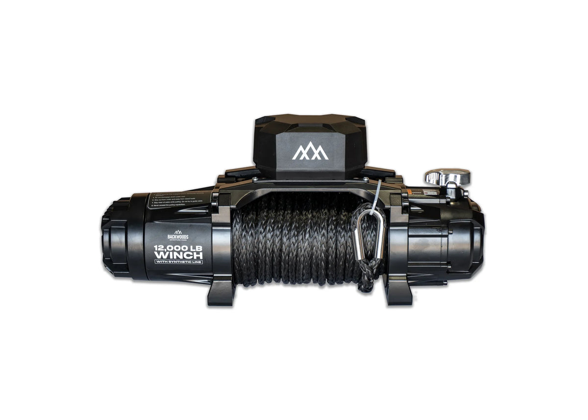 Backwoods Offroad Winch - 12,000lb w/ Synthetic Line Backwoods Adventure Mods
