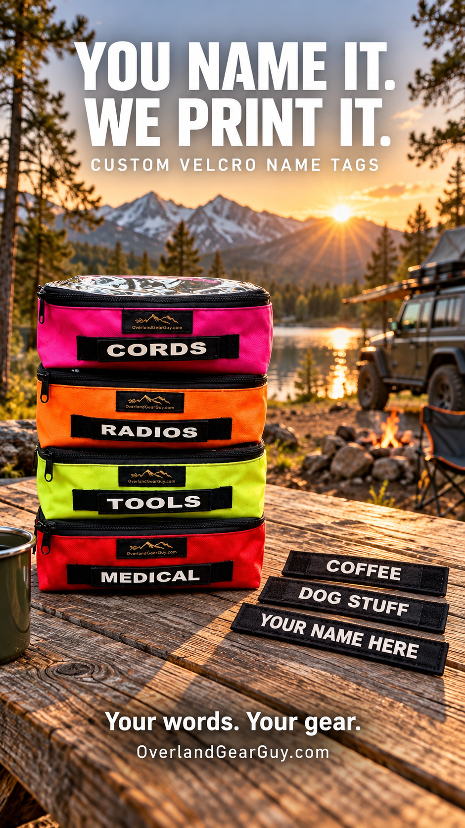 Custom Velcro Name Tags Overland Gear Guy