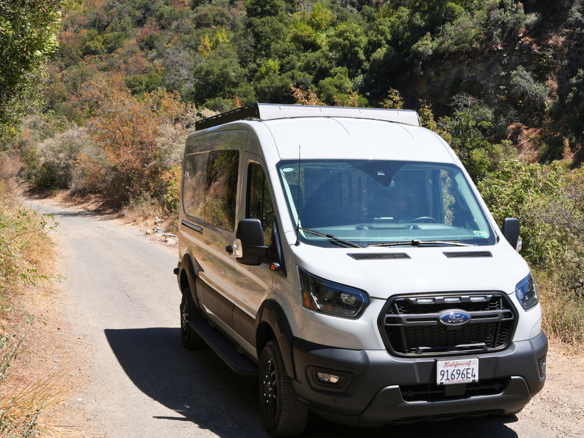 TRANSIT VAN 148" MID ROOF STRATA ROOF RACK White Top Adventures