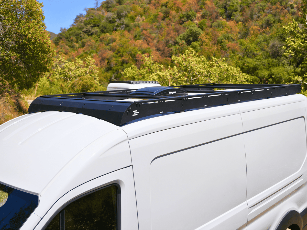 TRANSIT VAN 148" MID ROOF STRATA ROOF RACK White Top Adventures