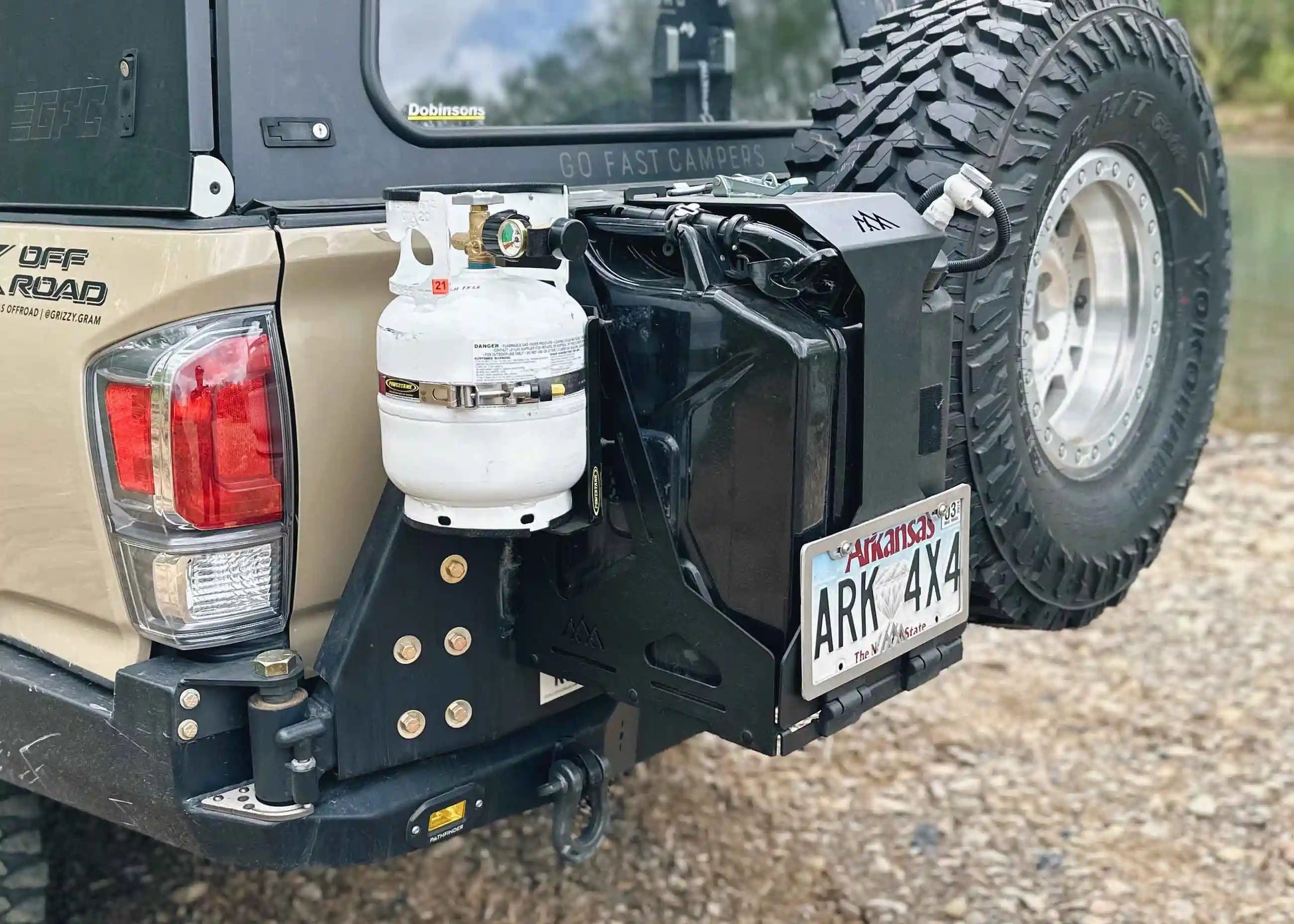 Jerry's Can Holder - Dual Universal Jerry Can Carrier Backwoods Adventure Mods