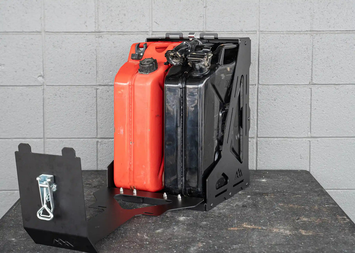 Jerry's Can Holder - Dual Universal Jerry Can Carrier Backwoods Adventure Mods