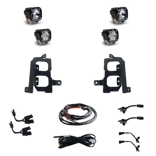 Baja Designs S1 Dual Fog Pocket Light Kit | 2020-22 GMC Sierra 2500HD/3500HD Dunes 2 Dezert SXS