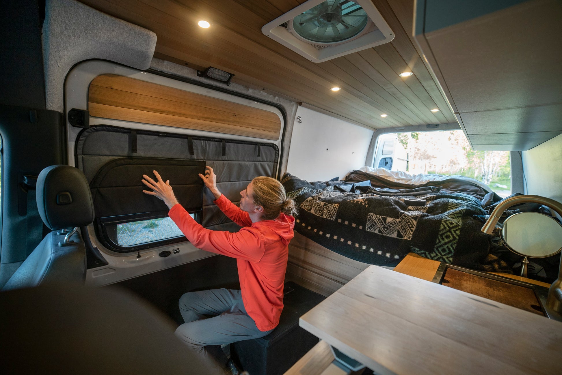 Mercedes Sprinter Stealth Sliding Door Window Cover VanEssential
