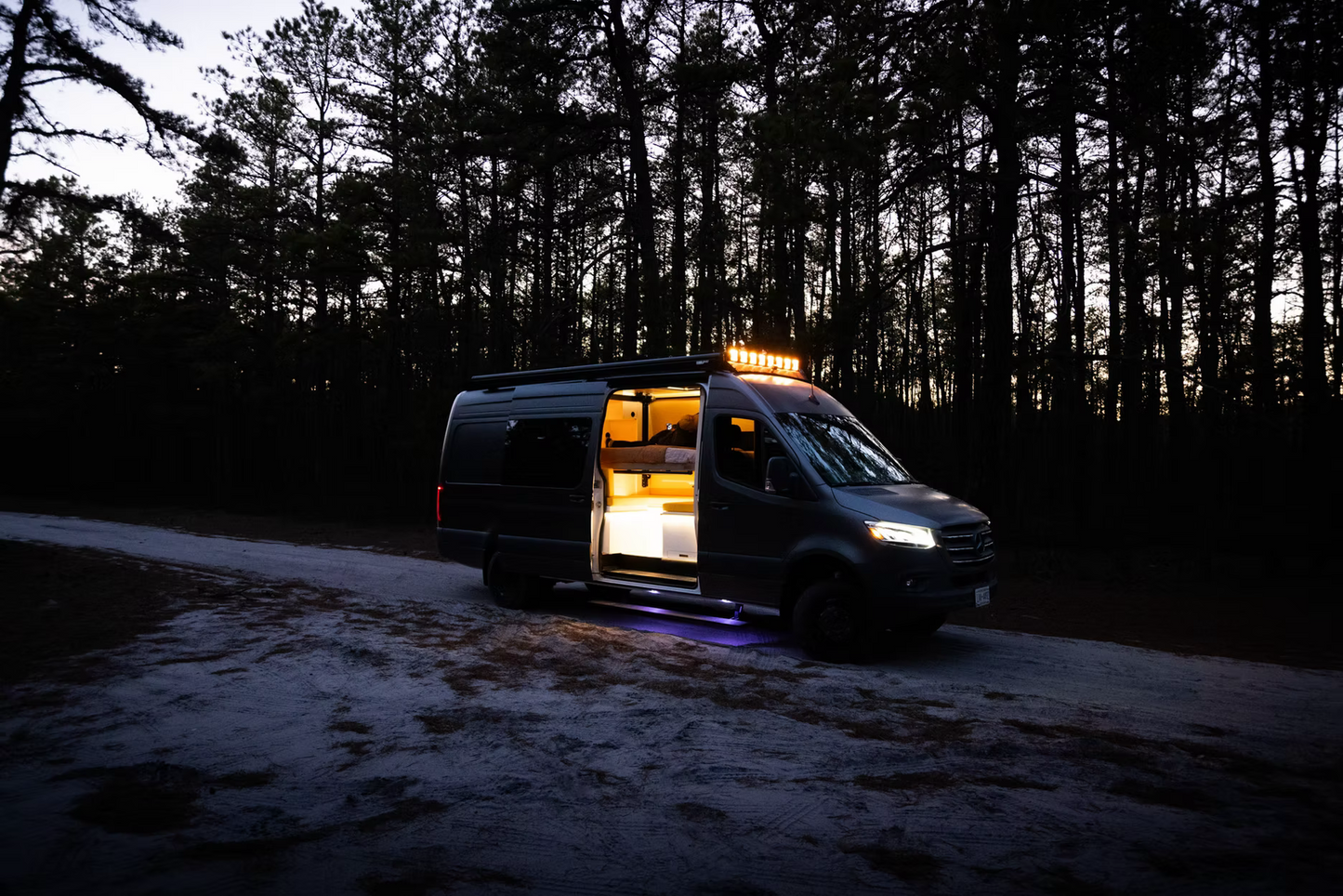 Mercedes Sprinter Roof Rack - Premium Light Bar - 144" High Roof Unaka Gear Co.
