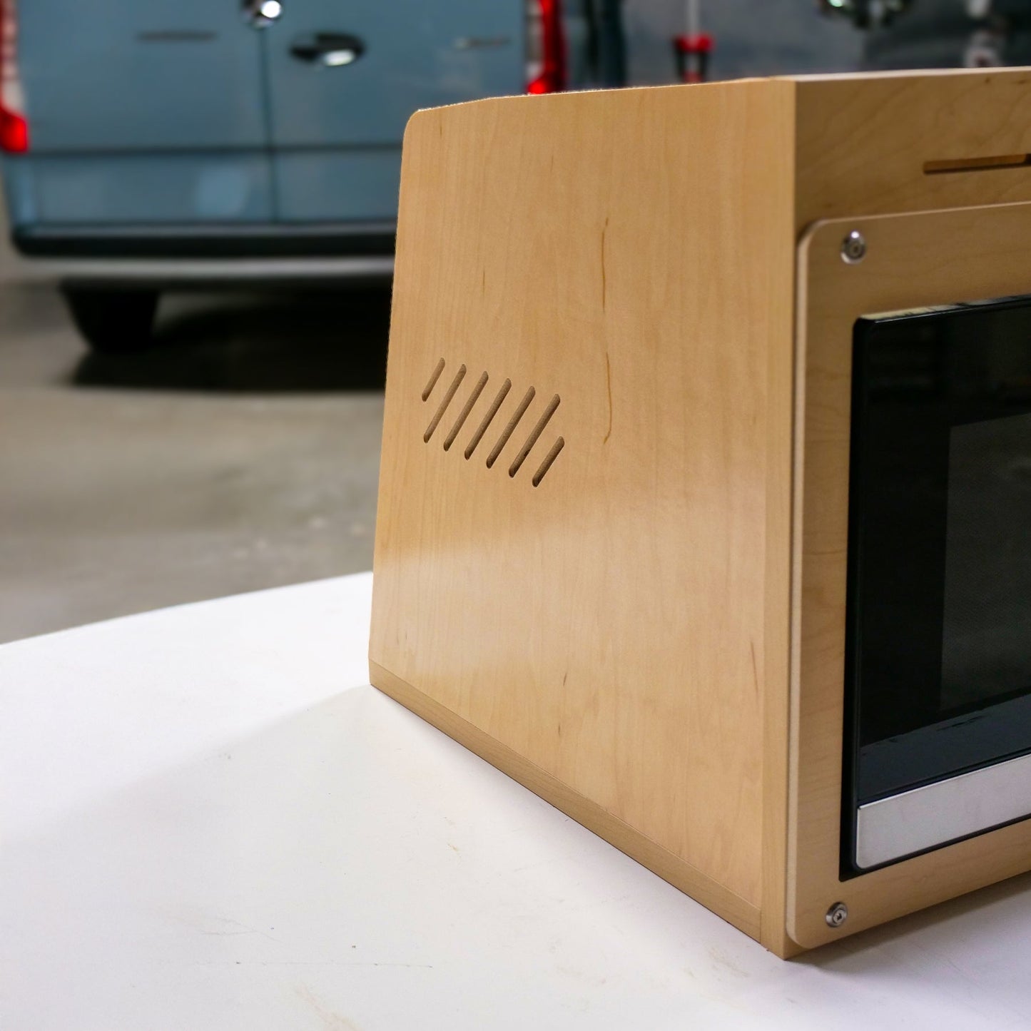 Single Microwave Cabinet for Sprinter, Transit and Promaster Vans