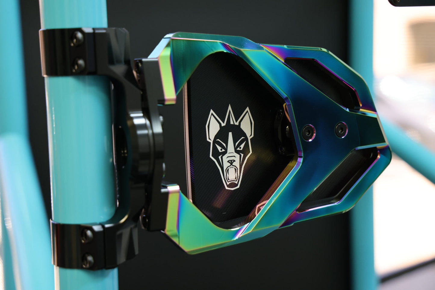 Cuero Race UTV Side Mirror Oil Slick