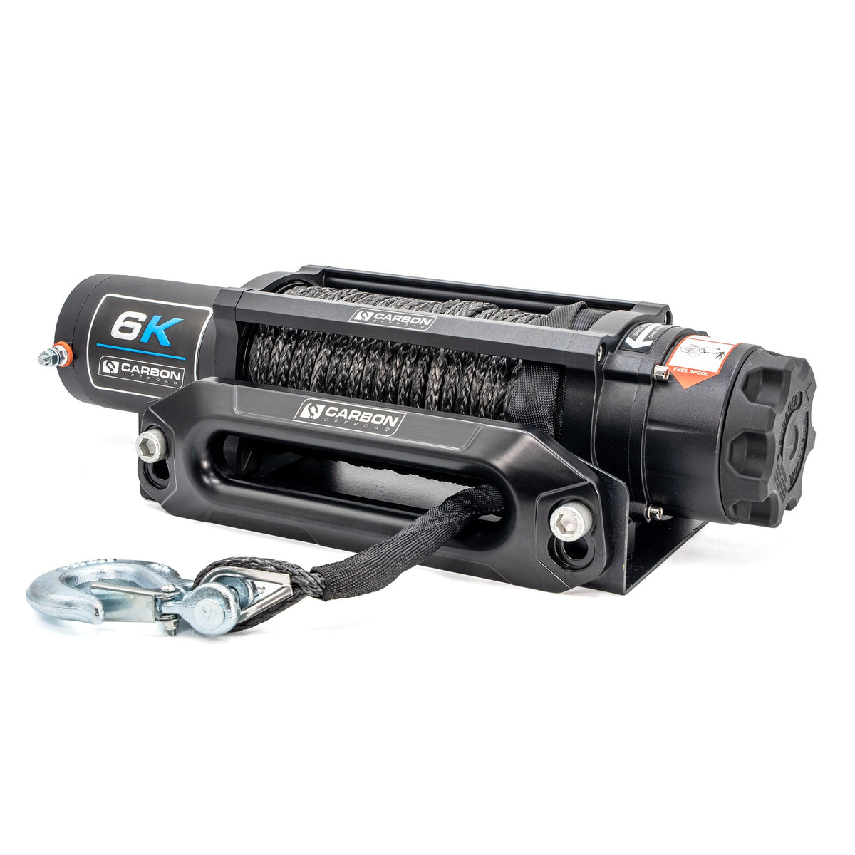 Carbon Offroad Long Drum 6000lb ATV - Small 4X4 Winch Carbon Offroad USA