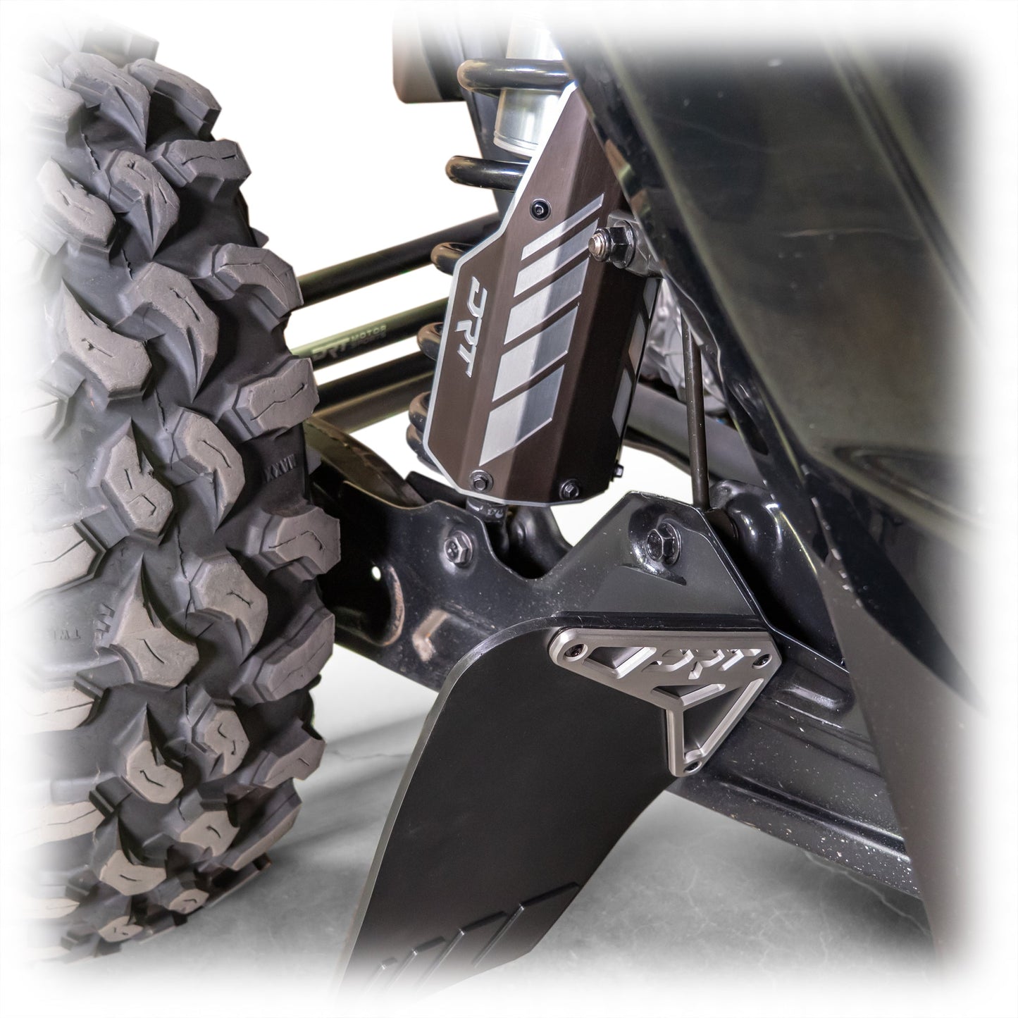 DRT Can-Am 2017+ Maverick X3/R Rear Aluminum Shock Guards Dunes 2 Dezert SXS