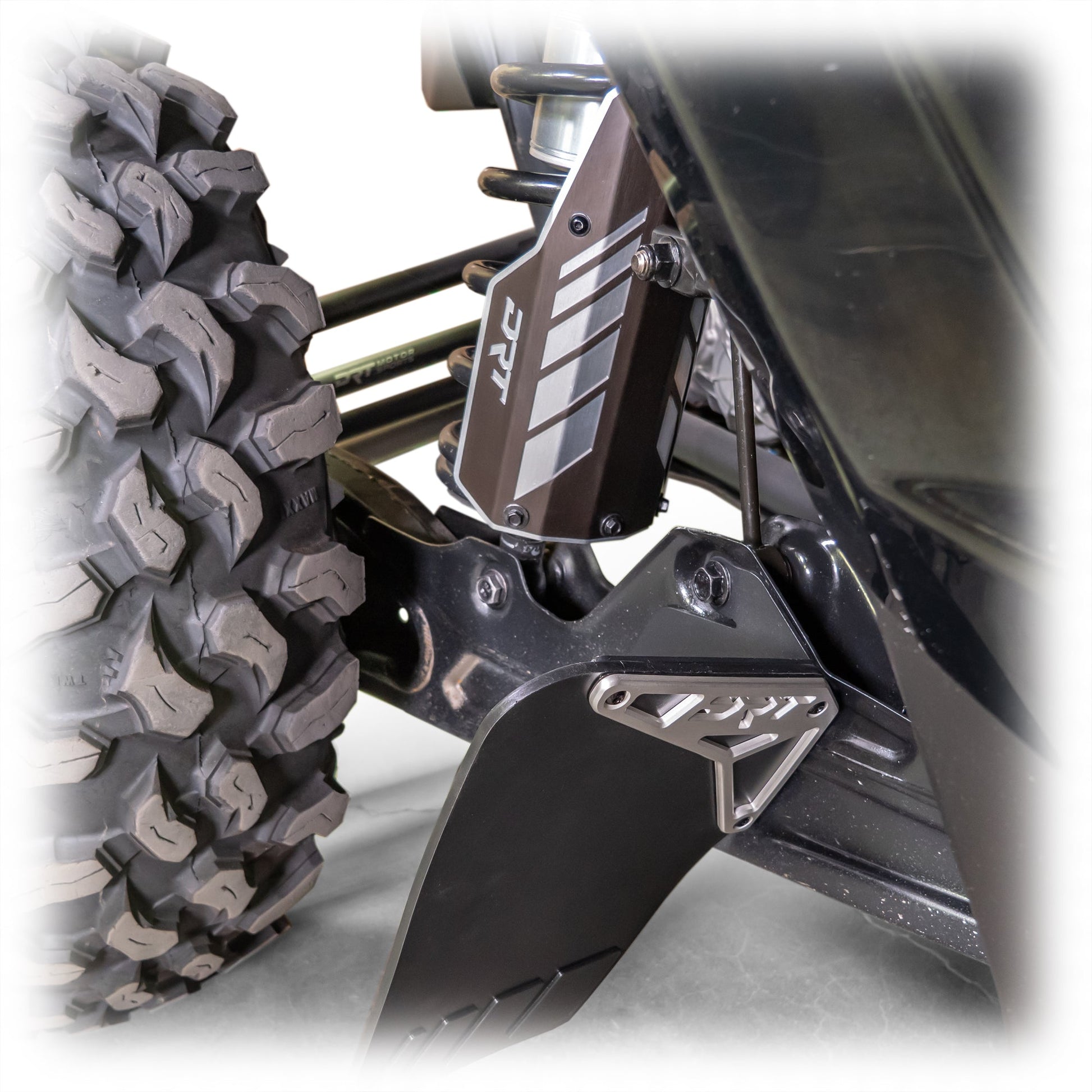 DRT Can-Am 2017+ Maverick X3/R Rear Aluminum Shock Guards Dunes 2 Dezert SXS