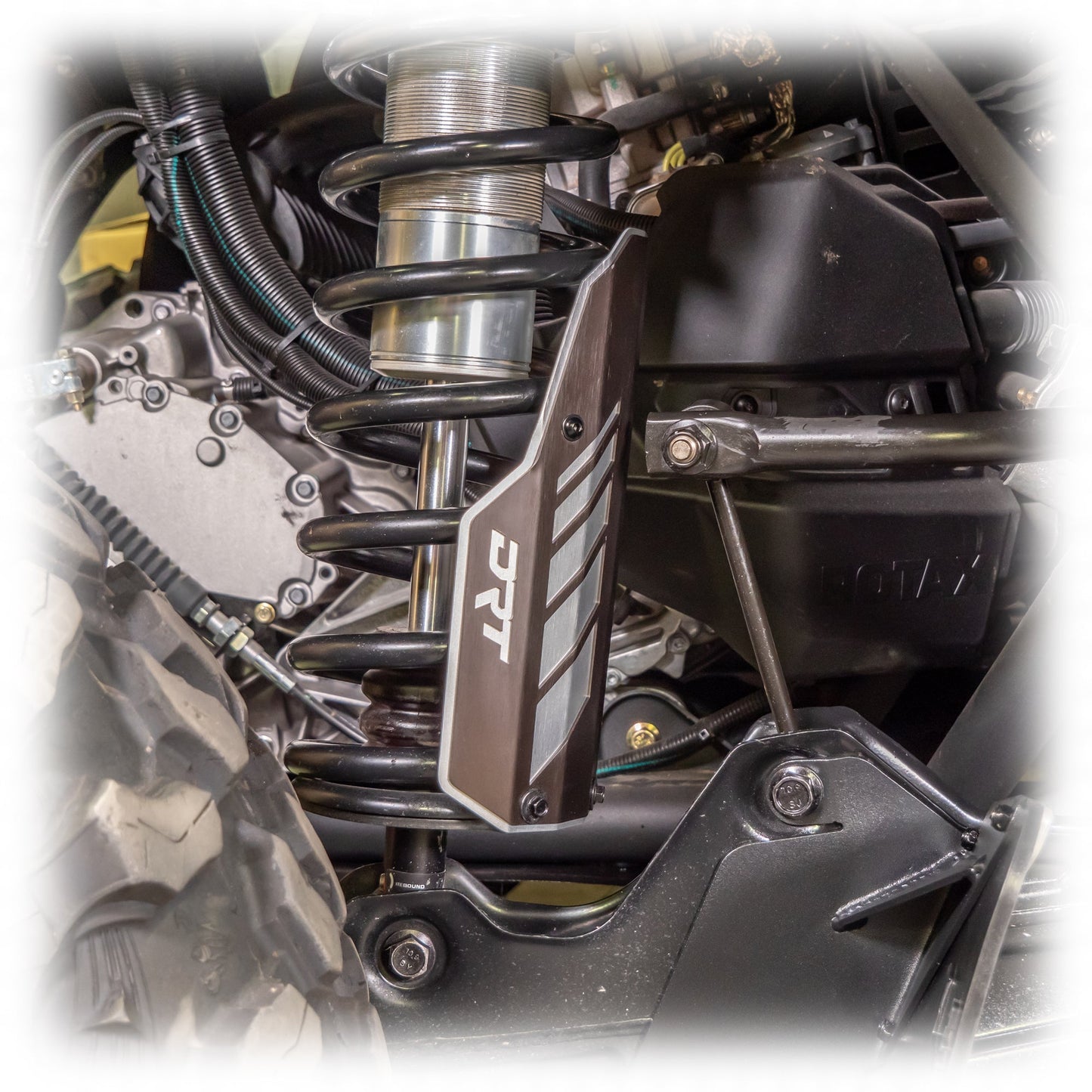 DRT Can-Am 2017+ Maverick X3/R Rear Aluminum Shock Guards Dunes 2 Dezert SXS