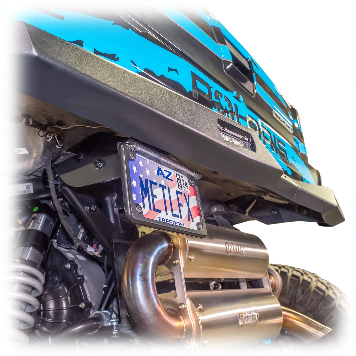 DRT Polaris 2024+ Xpedition Rear Bumper License Plate Bracket Dunes 2 Dezert SXS