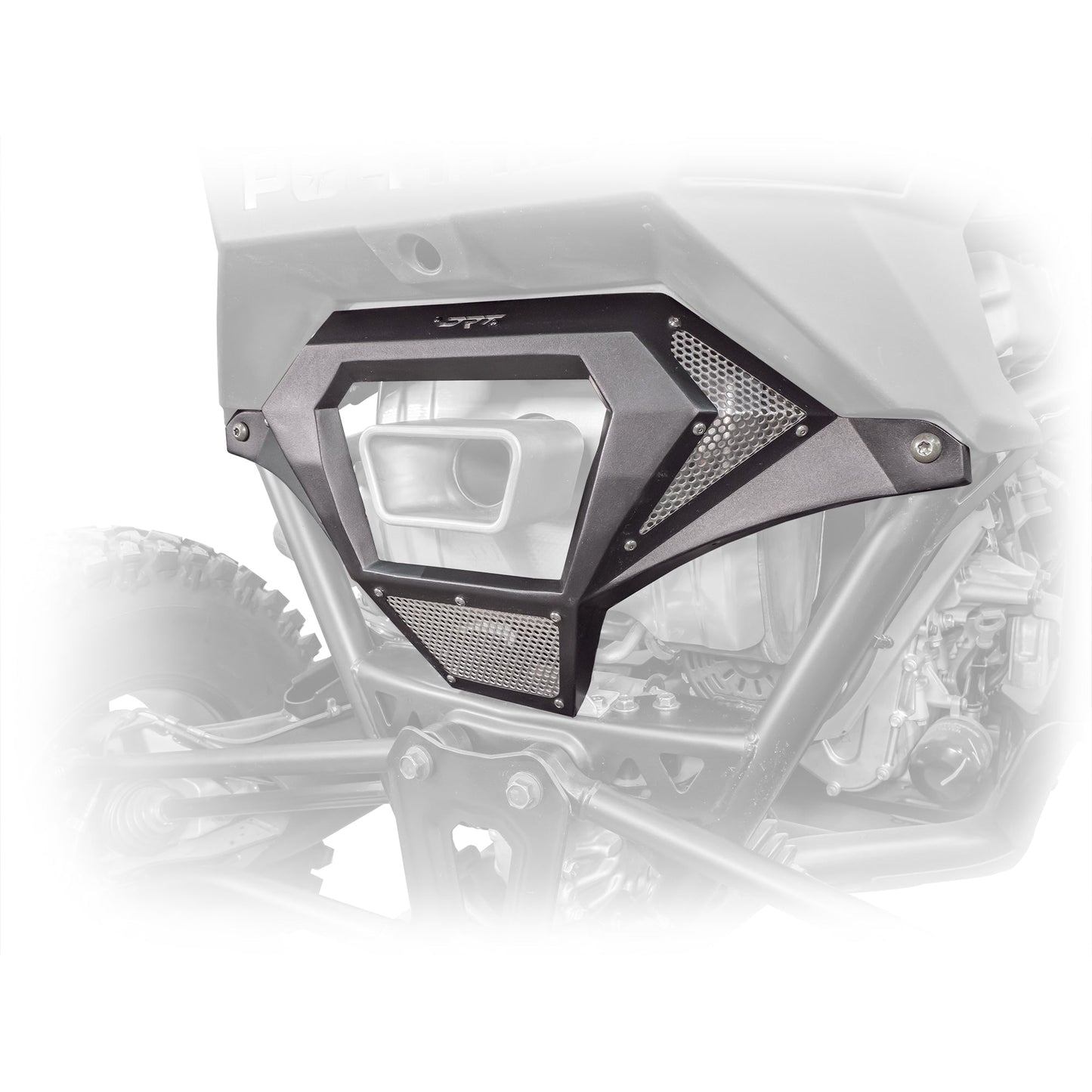 DRT RZR Pro R 2022+ Aluminum Exhaust Cover Dunes 2 Dezert SXS