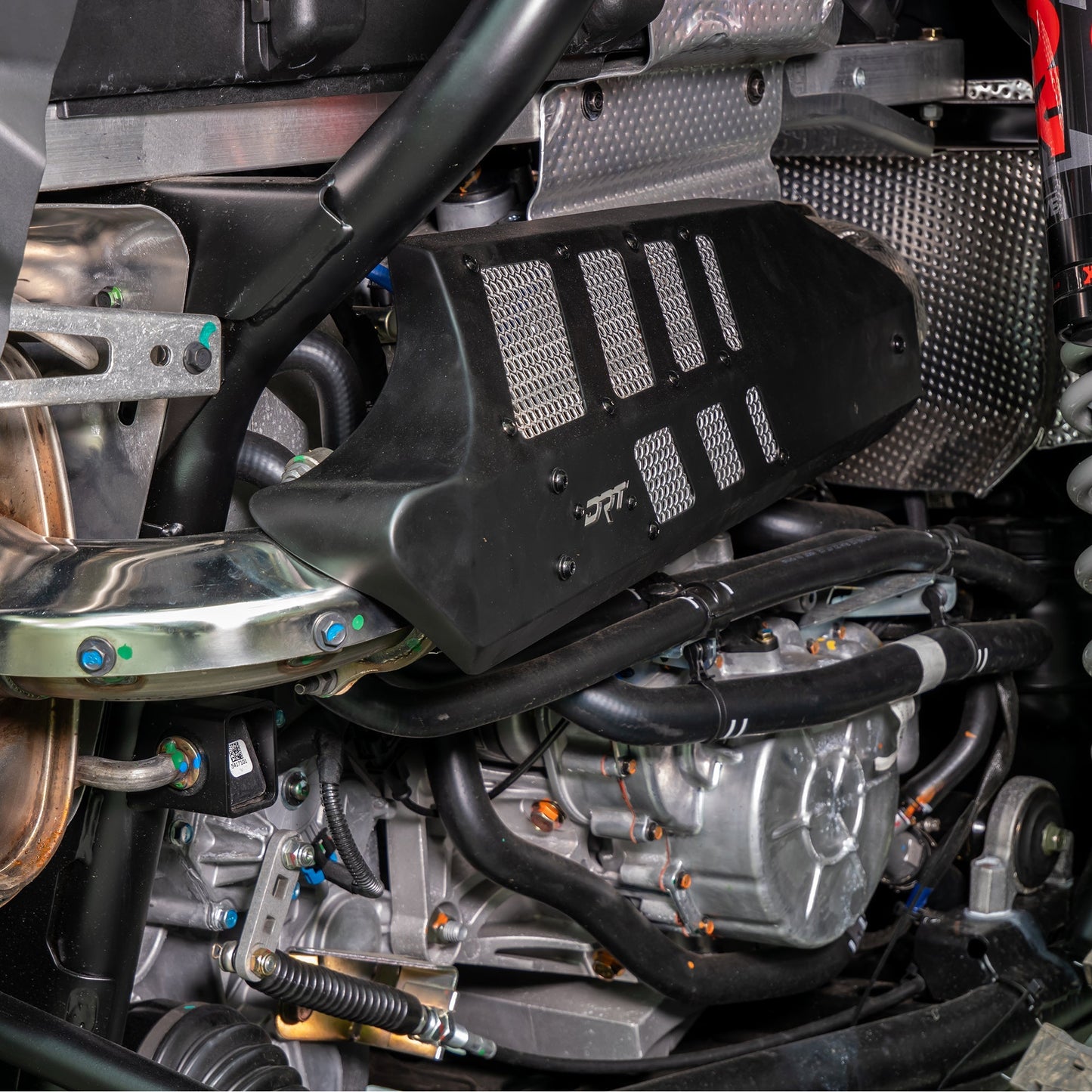 DRT RZR Pro XP / Turbo R 2022+ Aluminum Headpipe Shield Dunes 2 Dezert SXS