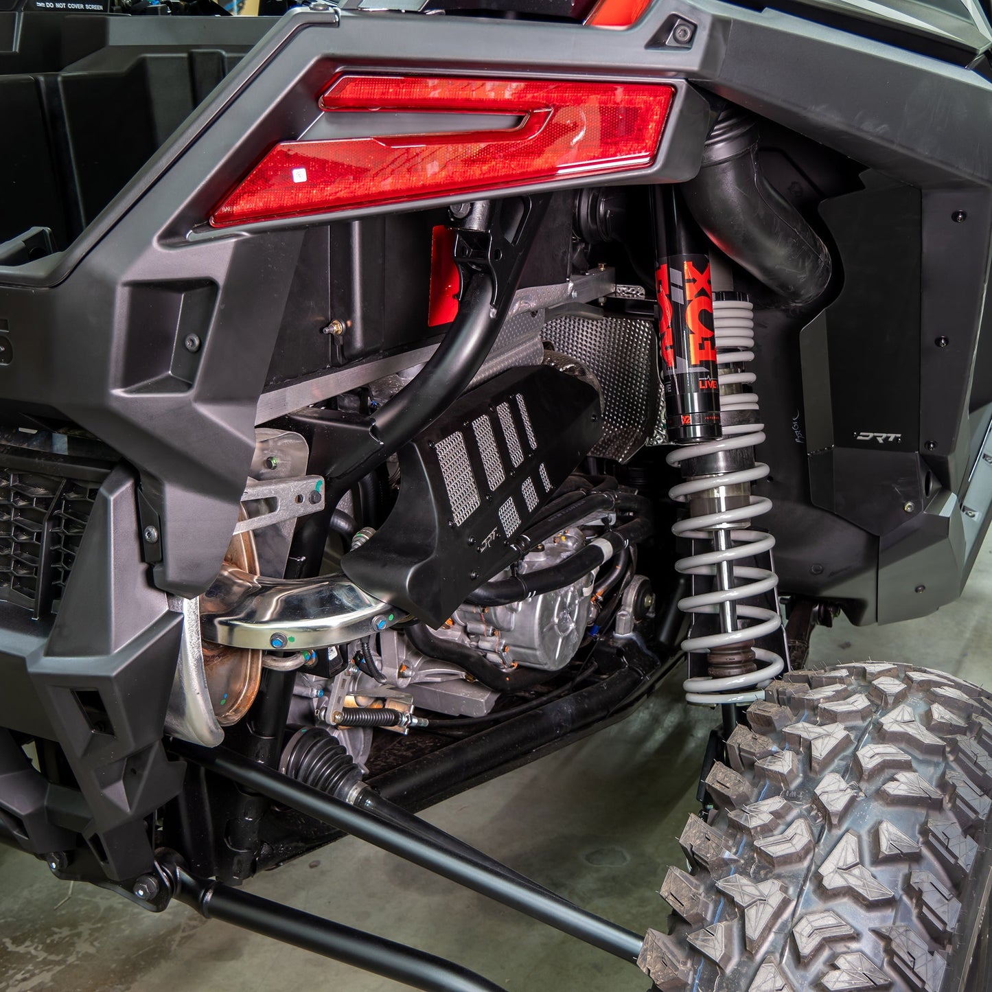DRT RZR Pro XP / Turbo R 2022+ Aluminum Headpipe Shield Dunes 2 Dezert SXS