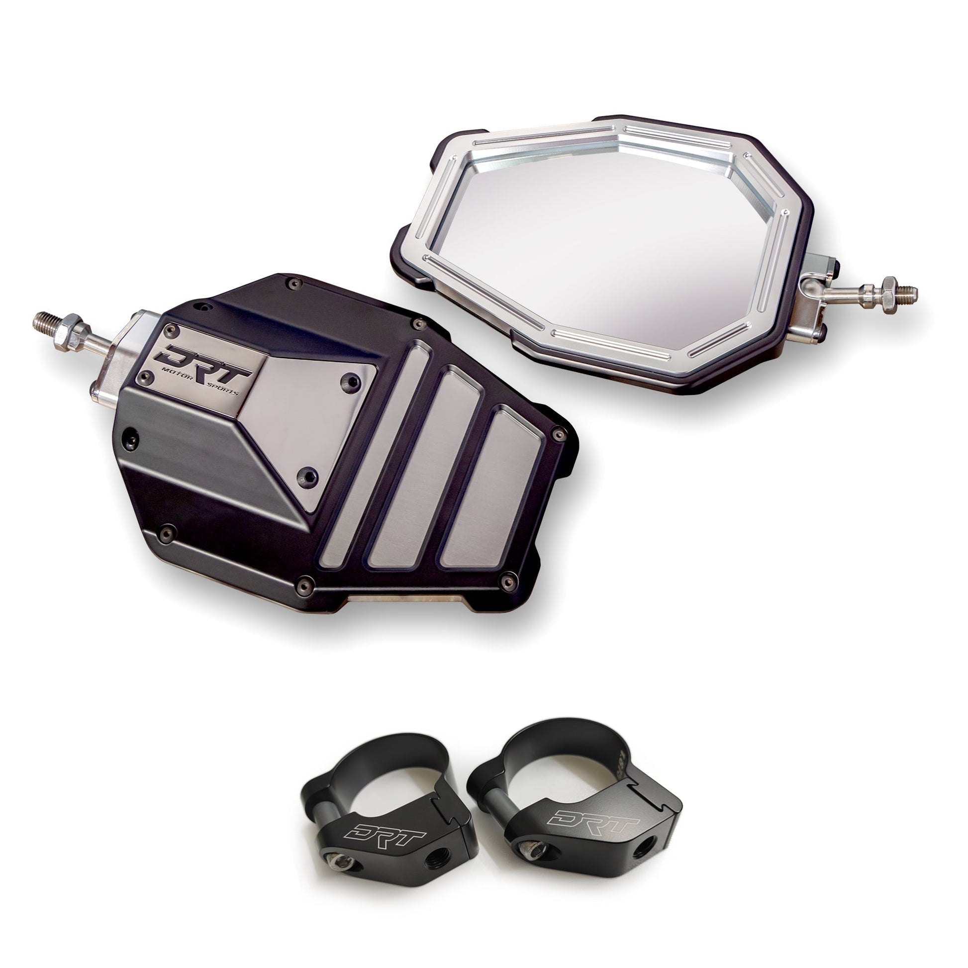 DRT Billet Aluminum Tactical Convex Side Mirror Set Dunes 2 Dezert SXS
