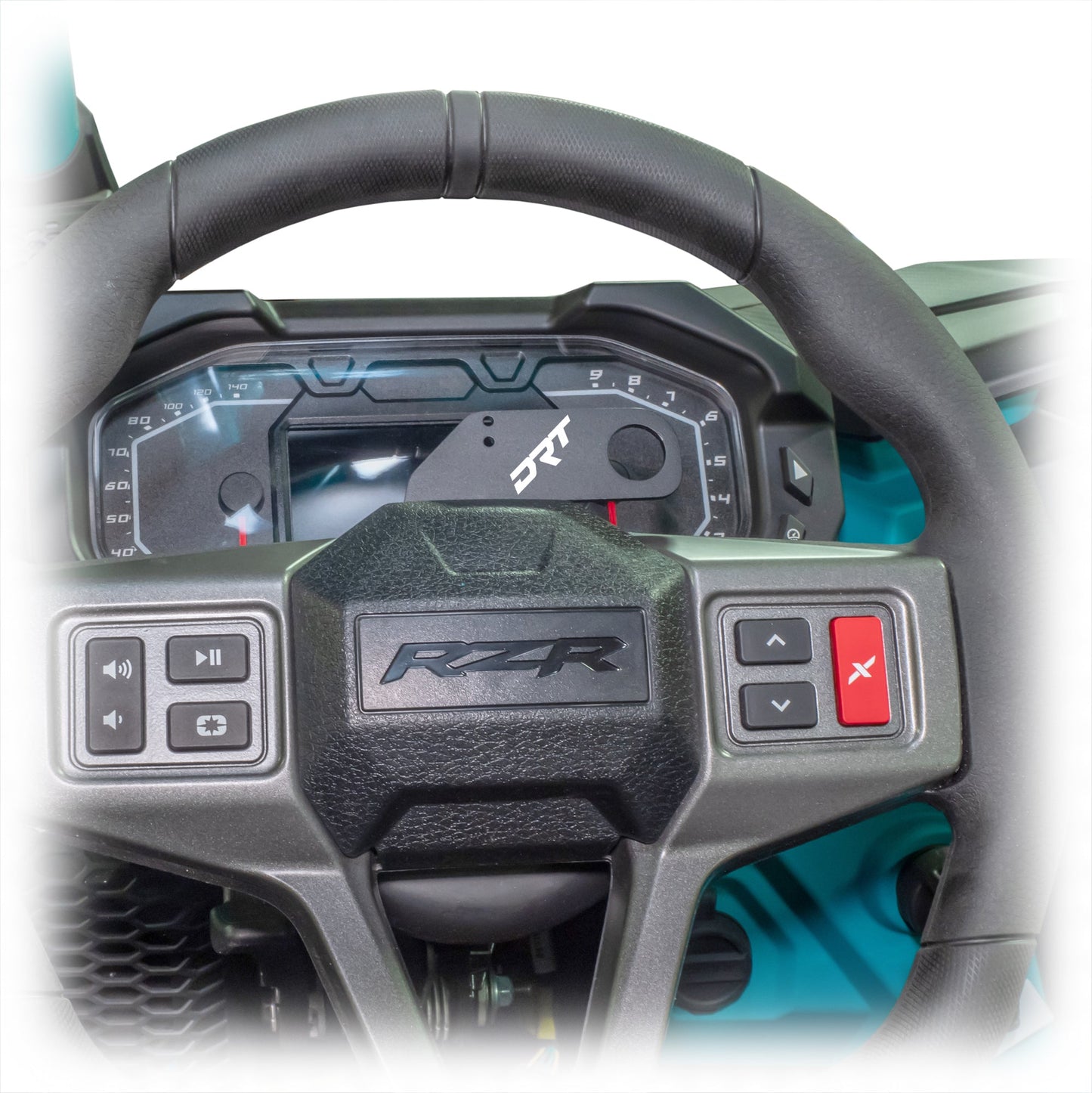 DRT Polaris RZR 2020+ Steering Wheel Single Push-To-Talk Plate Dunes 2 Dezert SXS