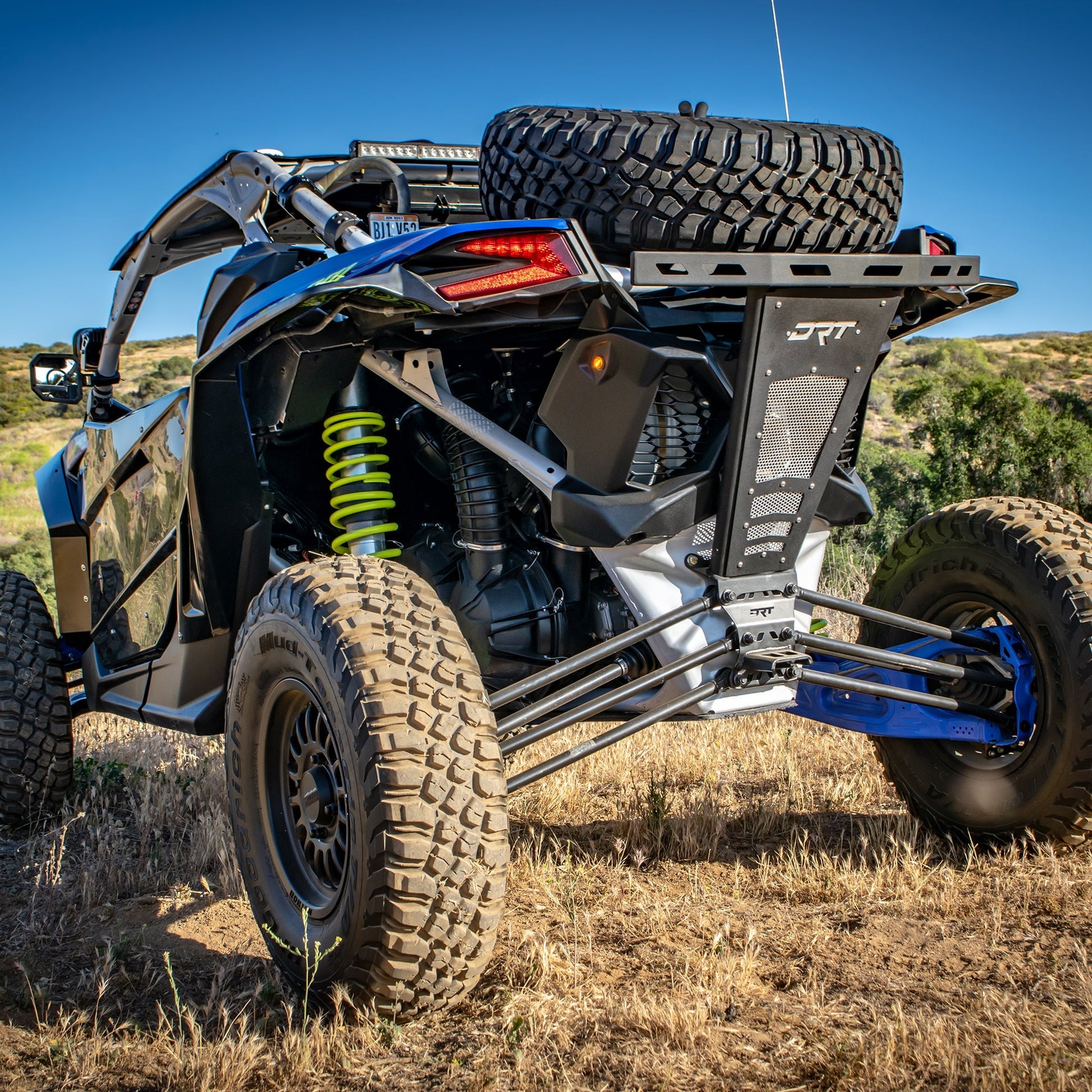 DRT Can Am Maverick X3 2017+ Dual Sheer Radius Rod Plate Dunes 2 Dezert SXS