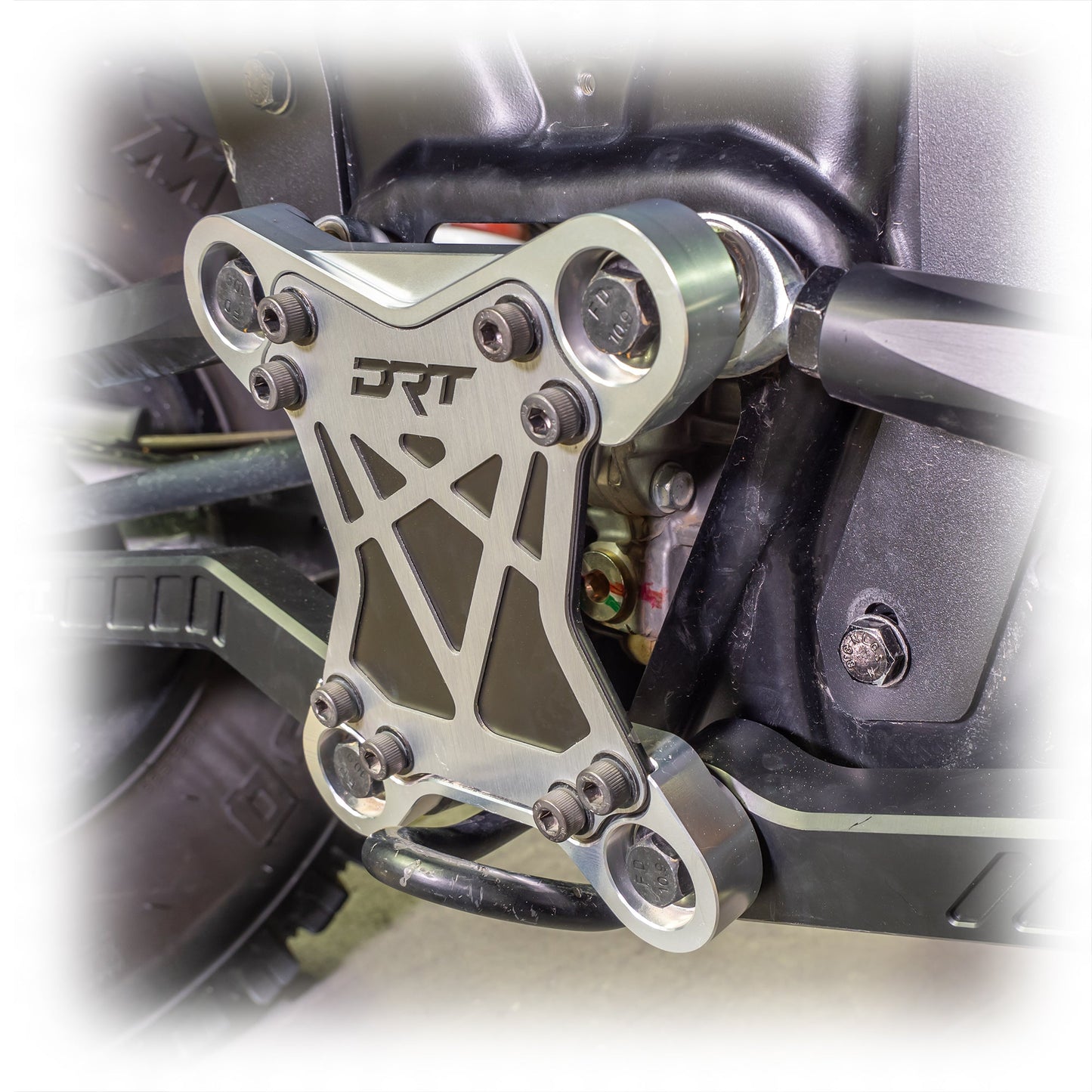 DRT Polaris RZR 2017+ XP1000/4 3-PC Radius Rod Reinforcement Plate (M12) Dunes 2 Dezert SXS
