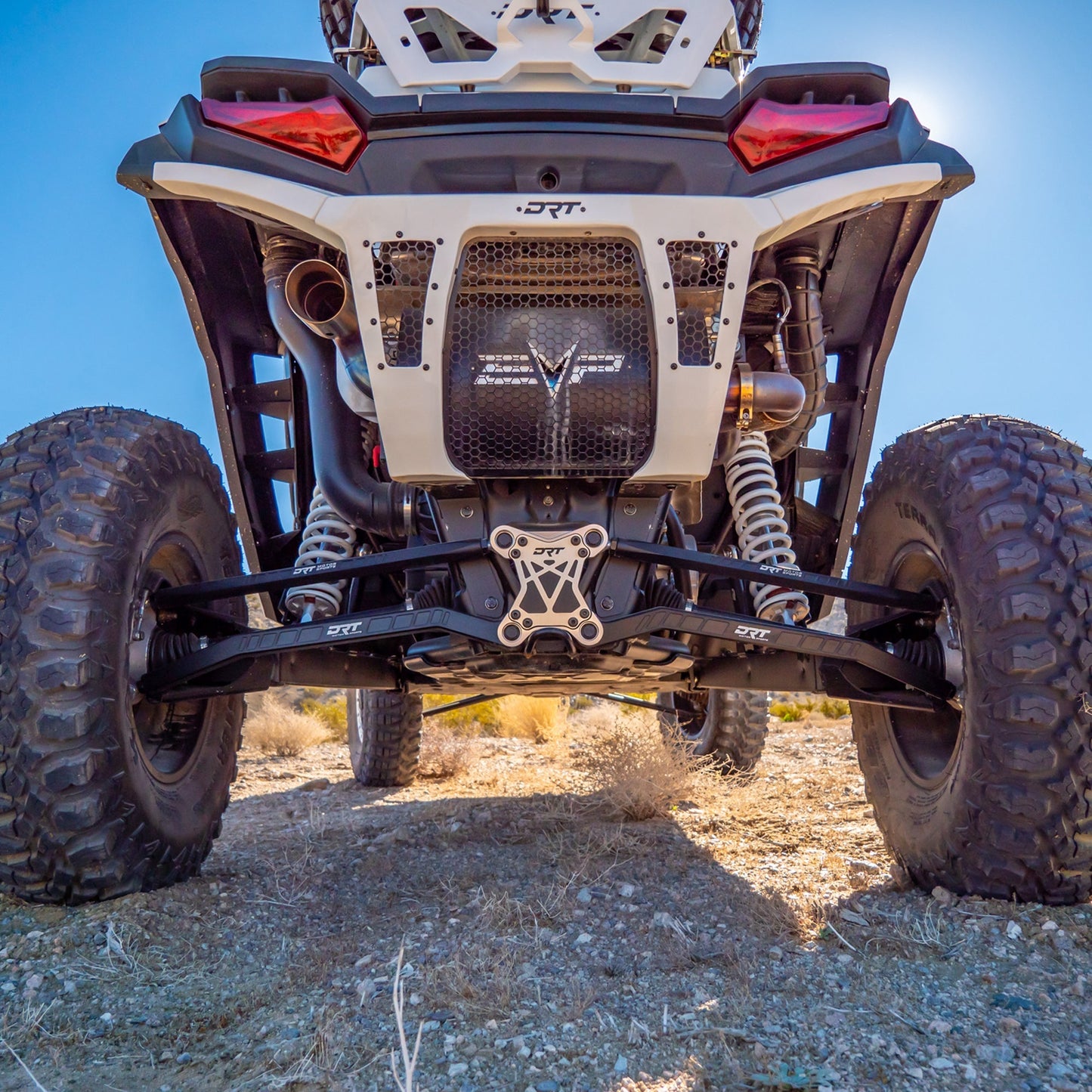 DRT Motorsports Polaris 2024+ RZR XP 1000/4 Billet Aluminum High Clearance Radius Rod Set Dunes 2 Dezert SXS