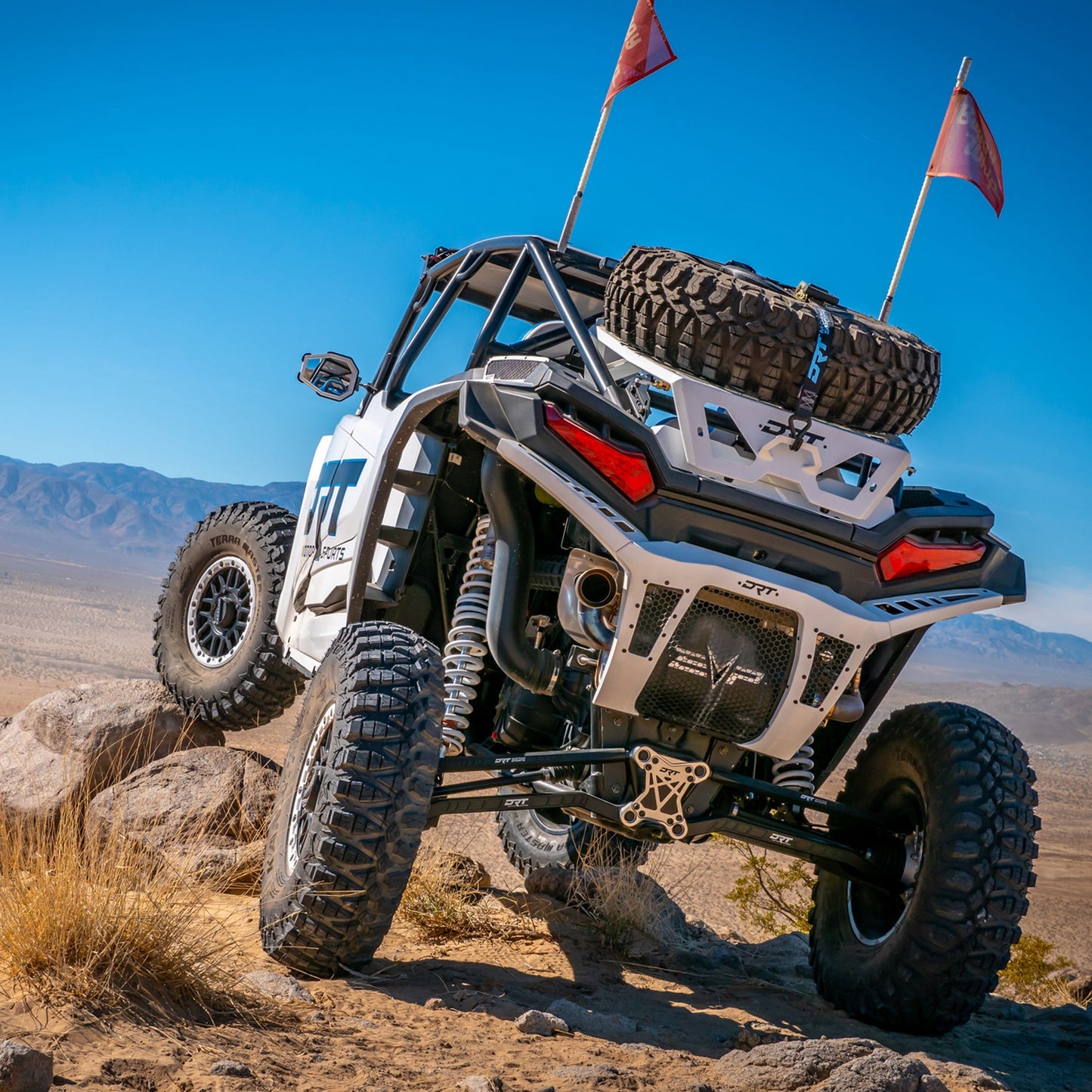 DRT Motorsports Polaris 2024+ RZR XP 1000/4 Billet Aluminum High Clearance Radius Rod Set Dunes 2 Dezert SXS