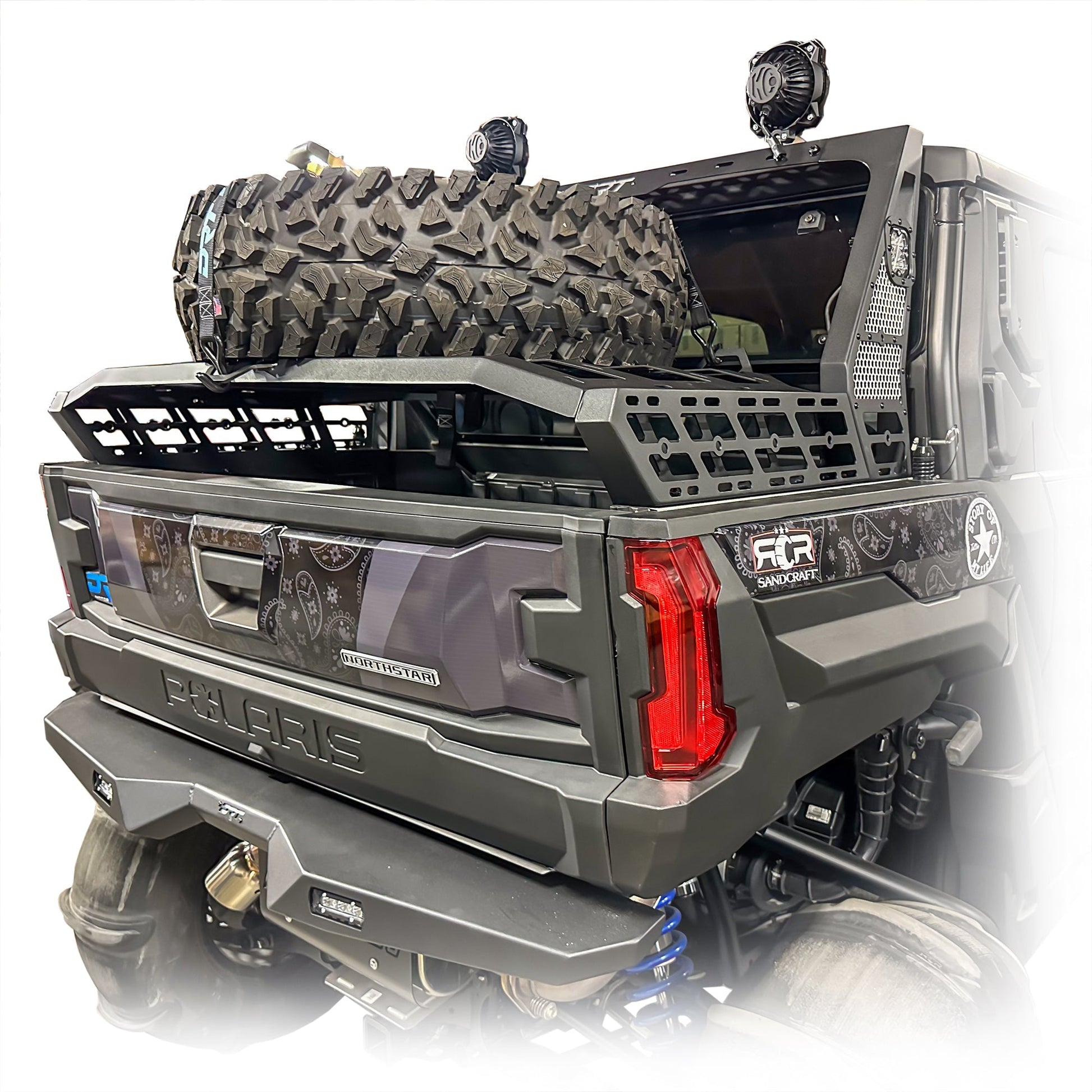 DRT 2024+ Xpedition Chase Rack / Tire Carrier System Dunes 2 Dezert SXS