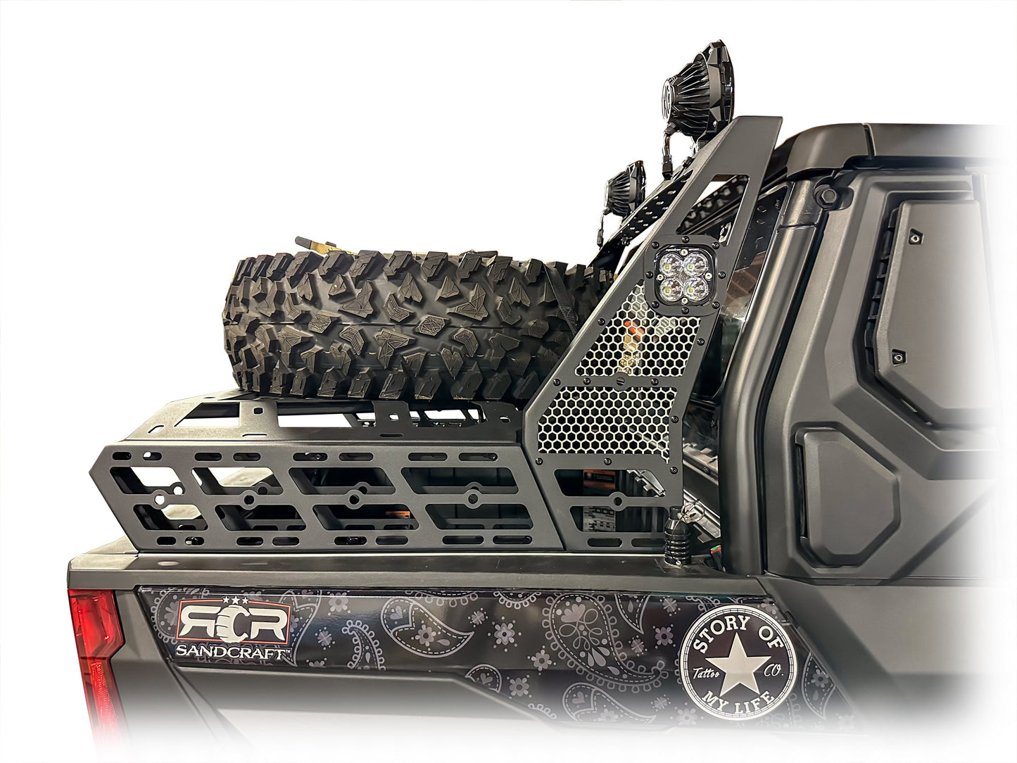 DRT 2024+ Xpedition Chase Rack / Tire Carrier System Dunes 2 Dezert SXS