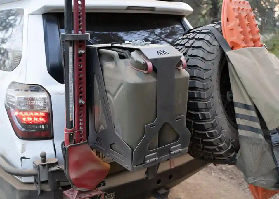 Jerry's Can Holder - Dual Universal Jerry Can Carrier Backwoods Adventure Mods