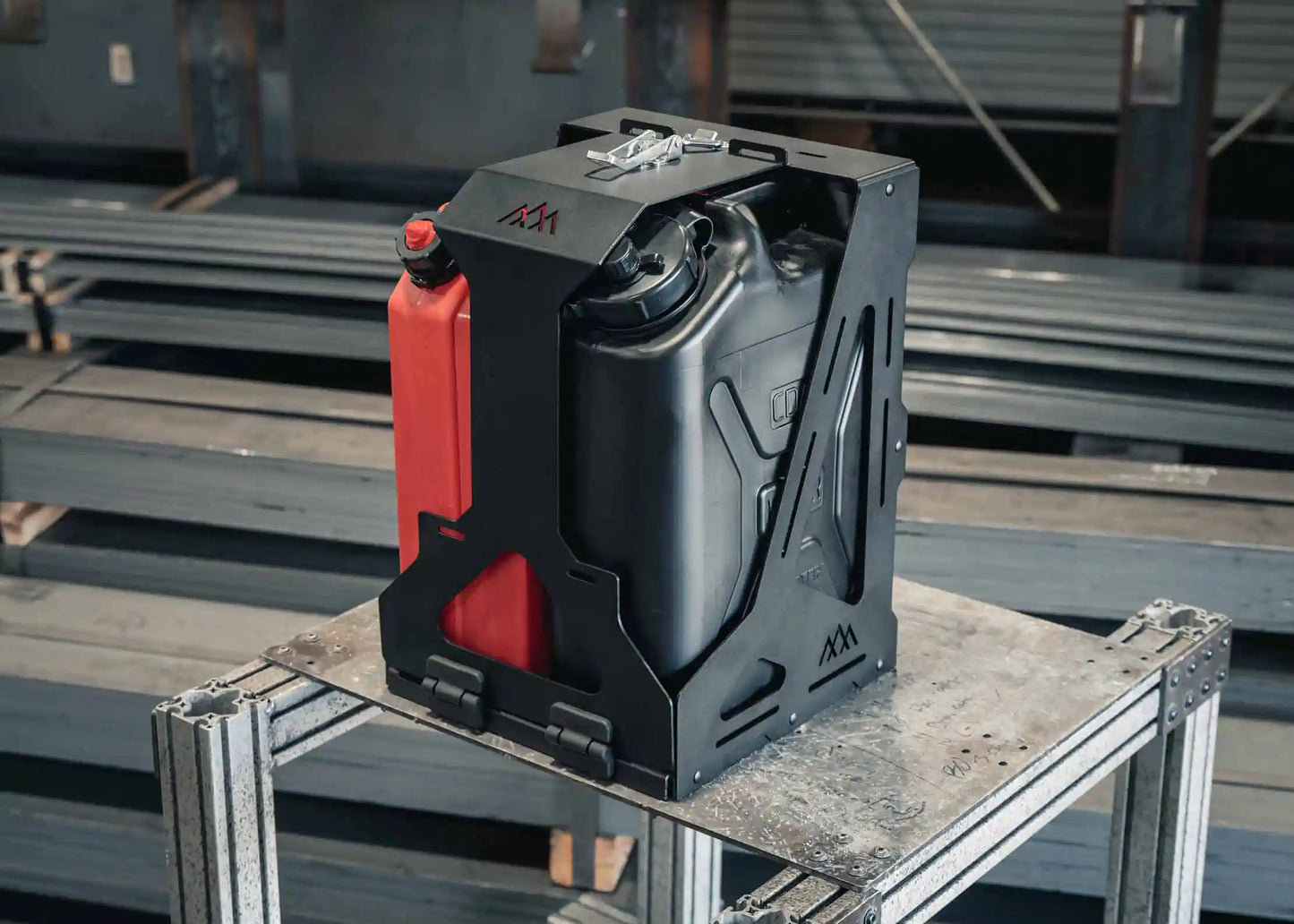 Jerry's Can Holder - Dual Universal Jerry Can Carrier Backwoods Adventure Mods