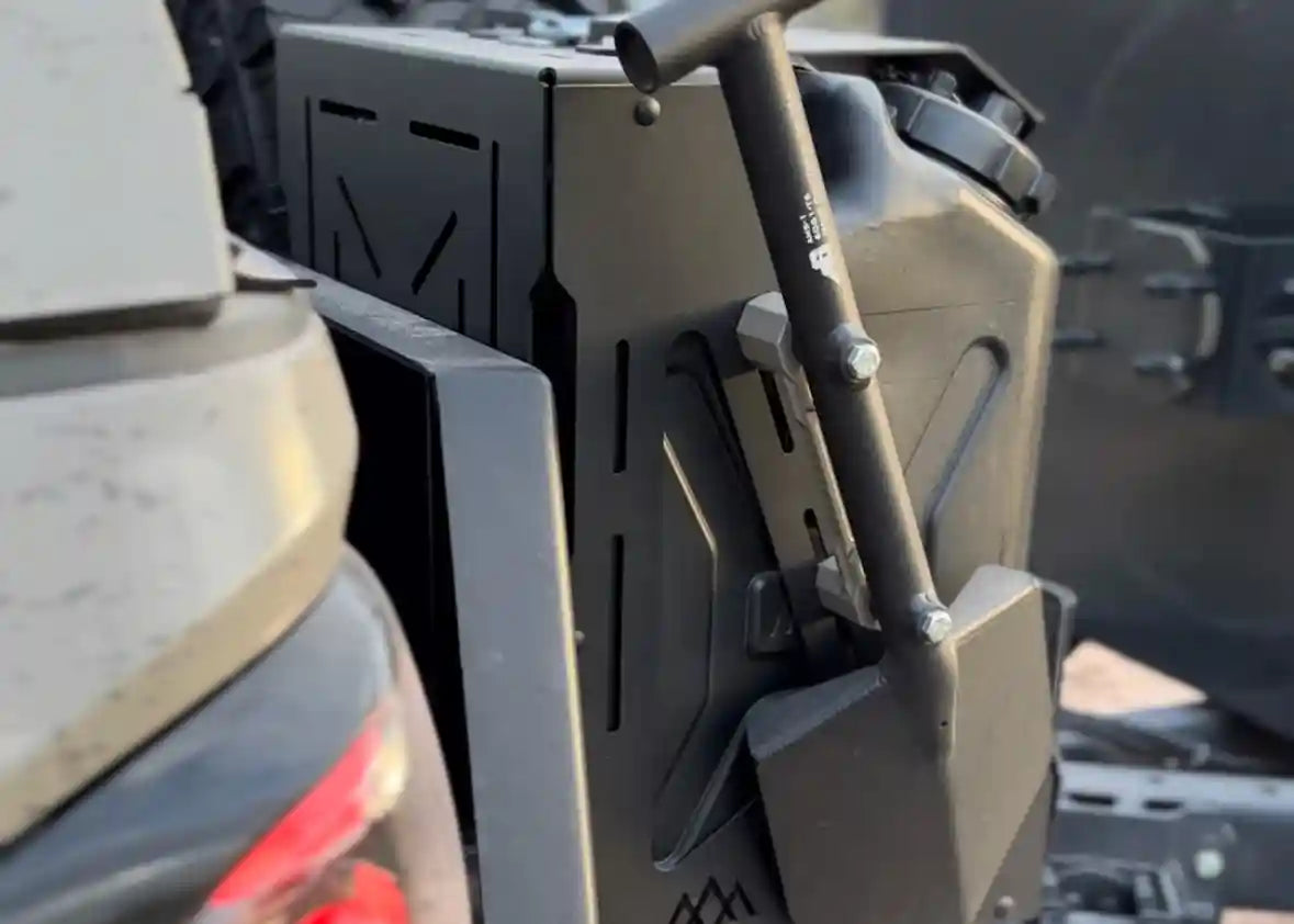 Jerry's Can Holder - Dual Universal Jerry Can Carrier Backwoods Adventure Mods