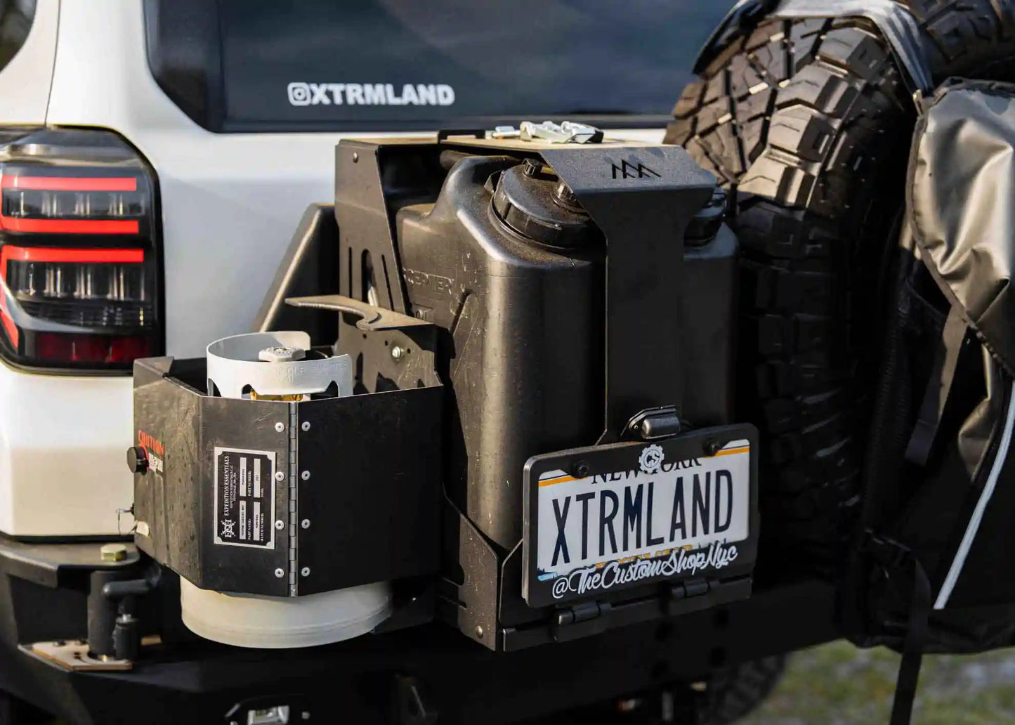 Jerry's Can Holder - Dual Universal Jerry Can Carrier Backwoods Adventure Mods