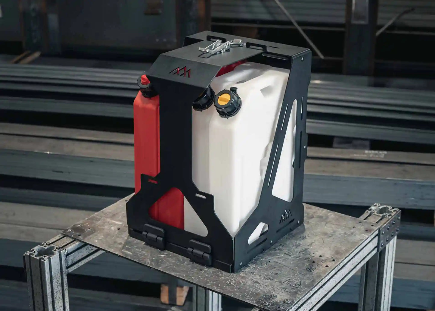 Jerry's Can Holder - Dual Universal Jerry Can Carrier Backwoods Adventure Mods