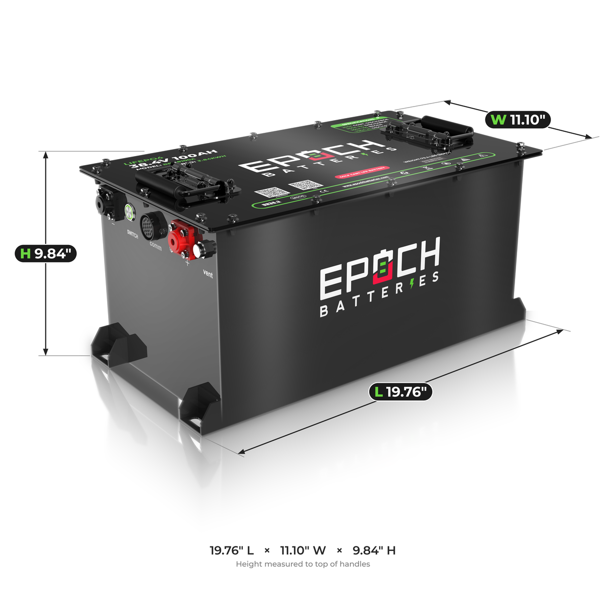 36V 100Ah Golf Cart Battery Complete Kit - Lithium (LiFePO4) Epoch Batteries