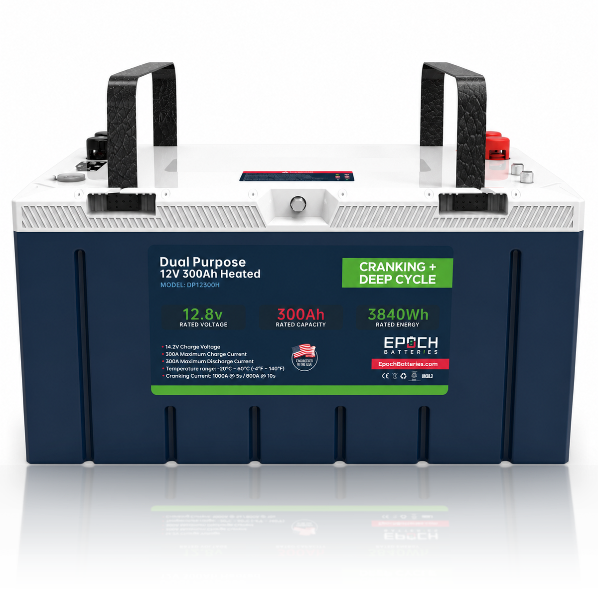 12V 300Ah Cranking & Deep Cycle Lithium Battery (Dual Purpose) - Pro Series Epoch Batteries