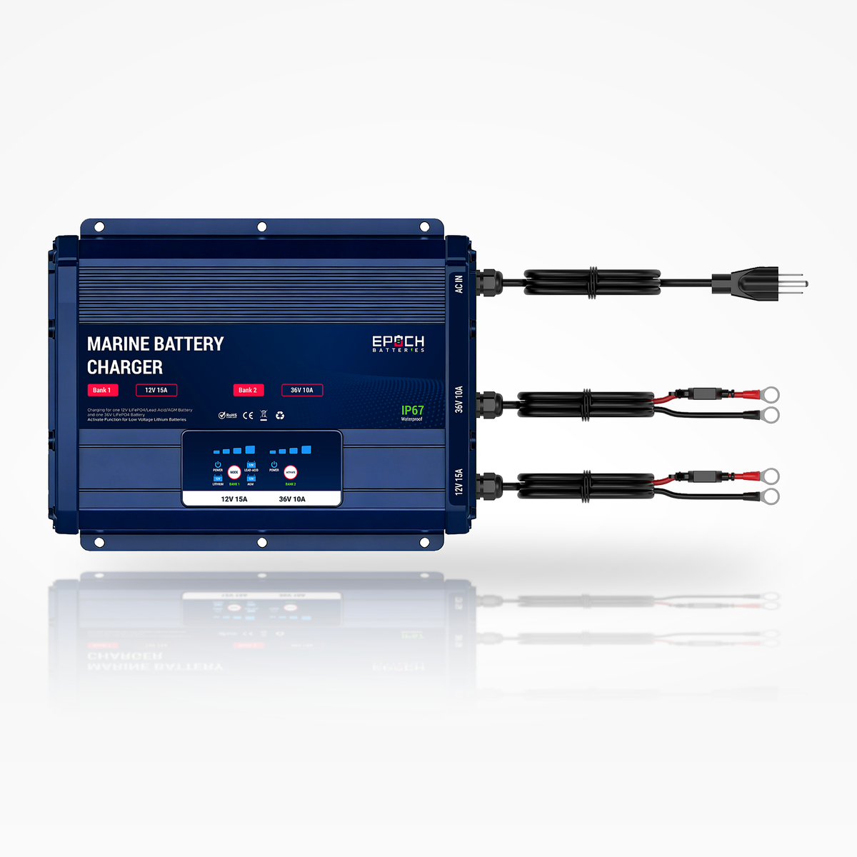 12V & 36V Onboard Marine Lithium Battery Charger Epoch Batteries