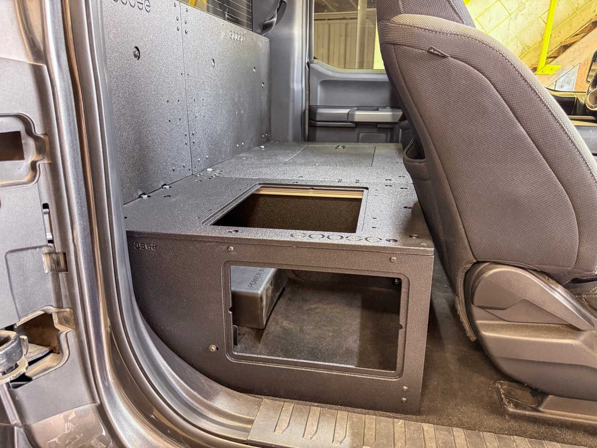 Ford - F-150 - 2015-Present - 13th & 14th Gen - Explore Series - SuperCab - Second Row - HIGH Seat Delete Plate System - Without Subwoofer Goose Gear