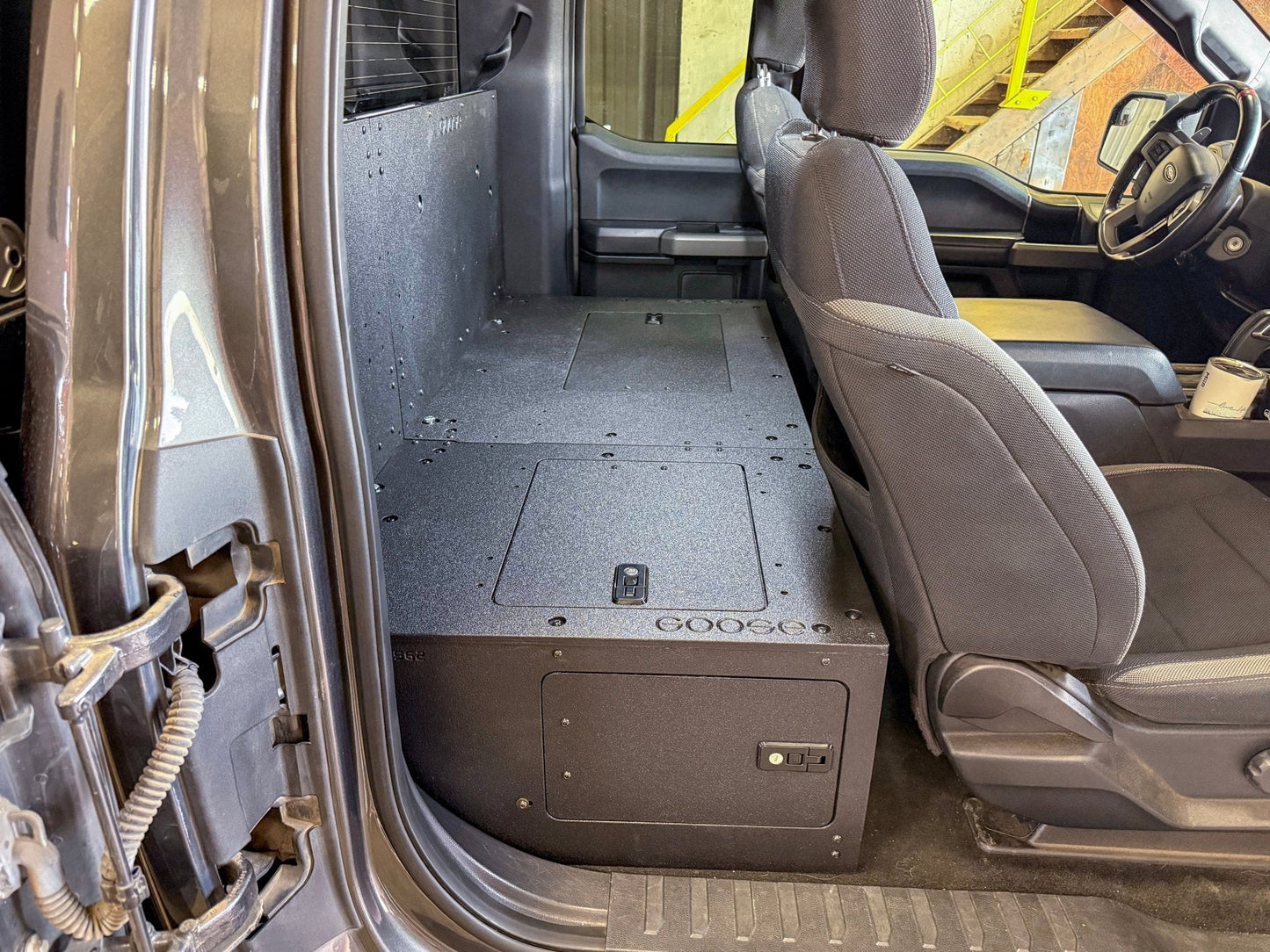 Ford - F-150 - 2015-Present - 13th & 14th Gen - Explore Series - SuperCab - Second Row - HIGH Seat Delete Plate System - Without Subwoofer Goose Gear